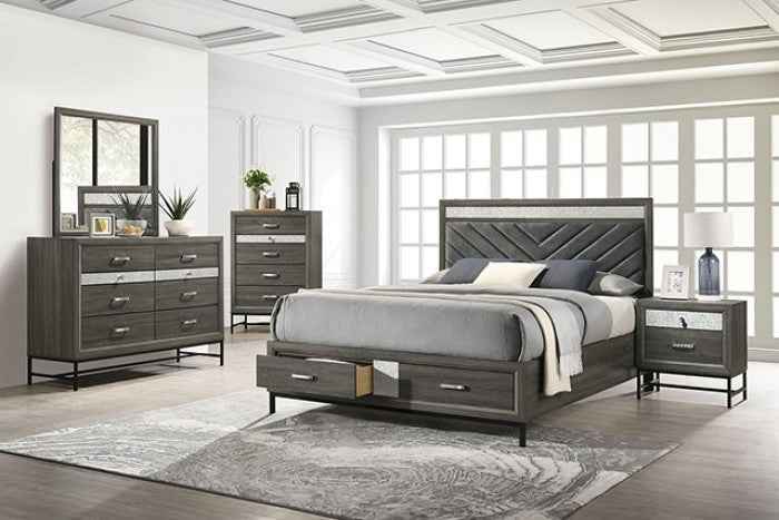 Voleta Gray 5-Piece Queen Bedroom Set