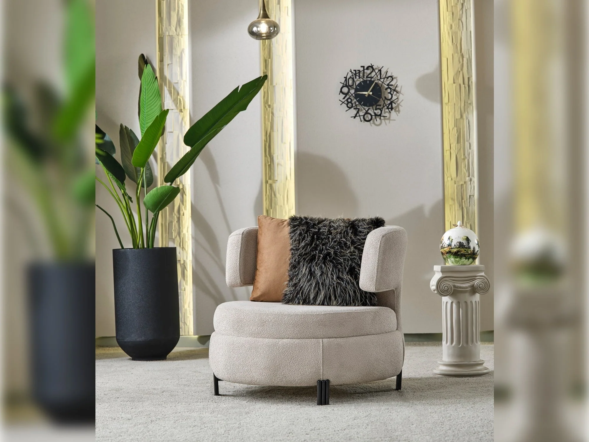 Voyance Beige 4-pieces (2 Four Seat Sofa & 2 Chair) Living Room Set - Image 9