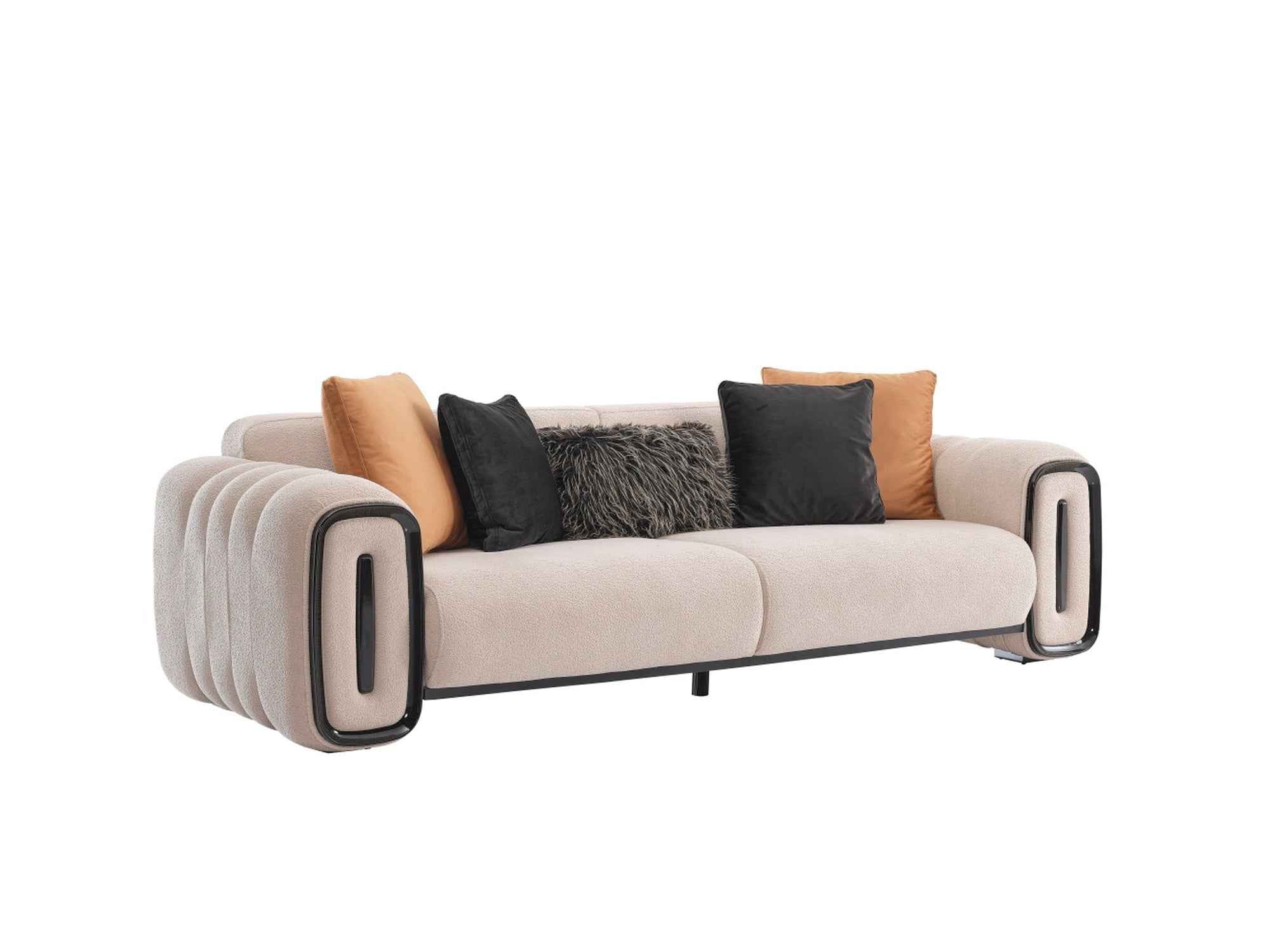 Voyance Beige Stationary 4 Seat Sofa