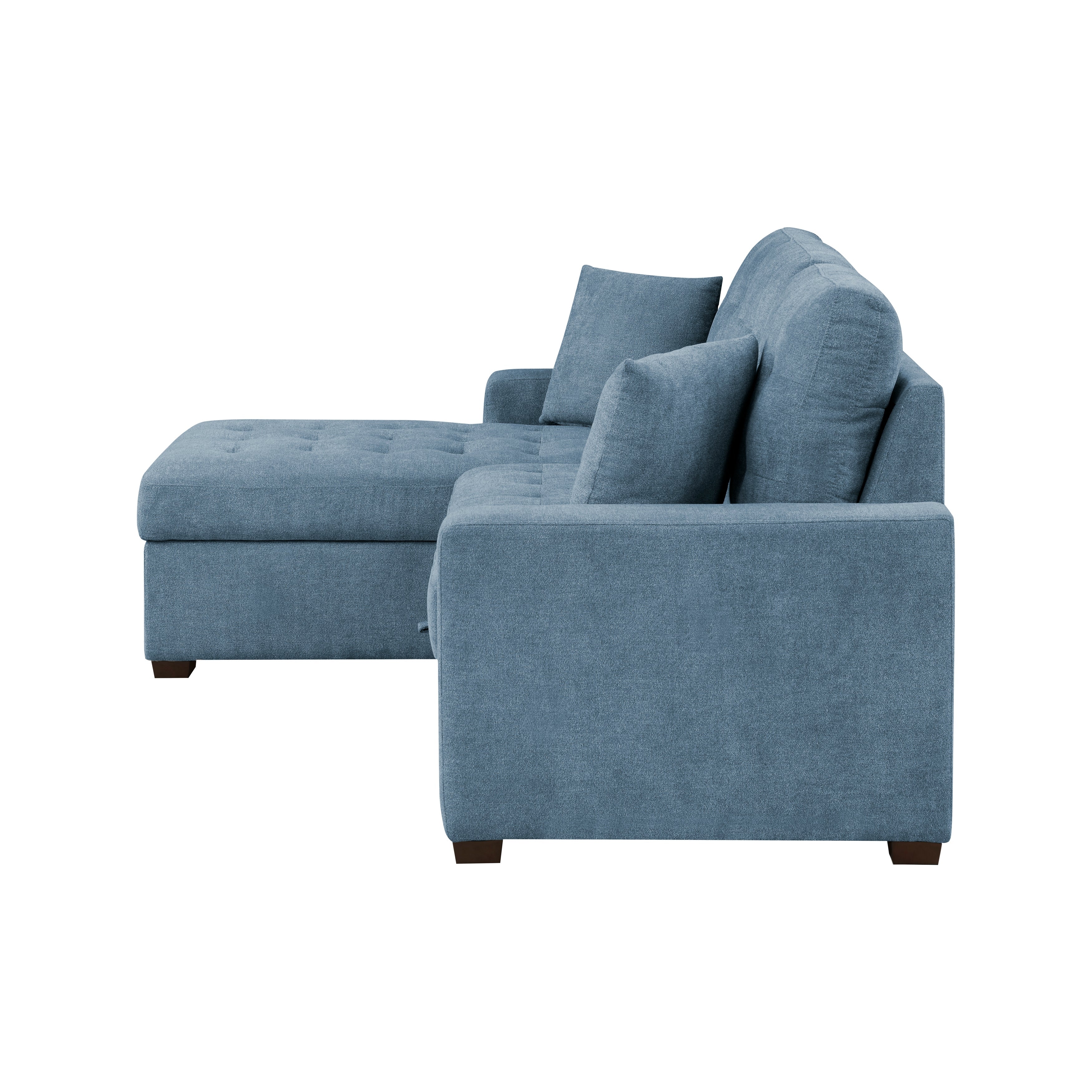 Waitsfield Blue 2-Piece Sectional with Left Chaise, Pull-out Bed and Hidden Storage - Image 5