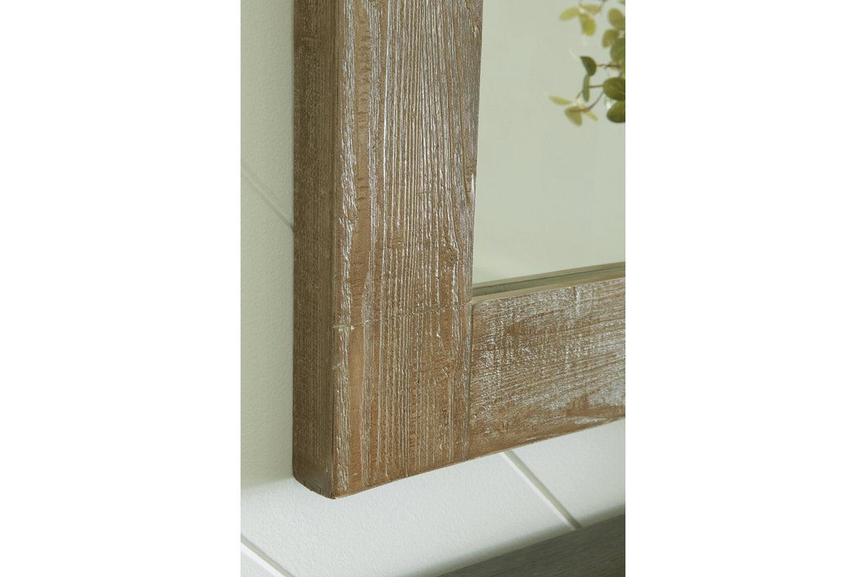 Waltleigh Distressed Brown Accent Mirror - Image 2