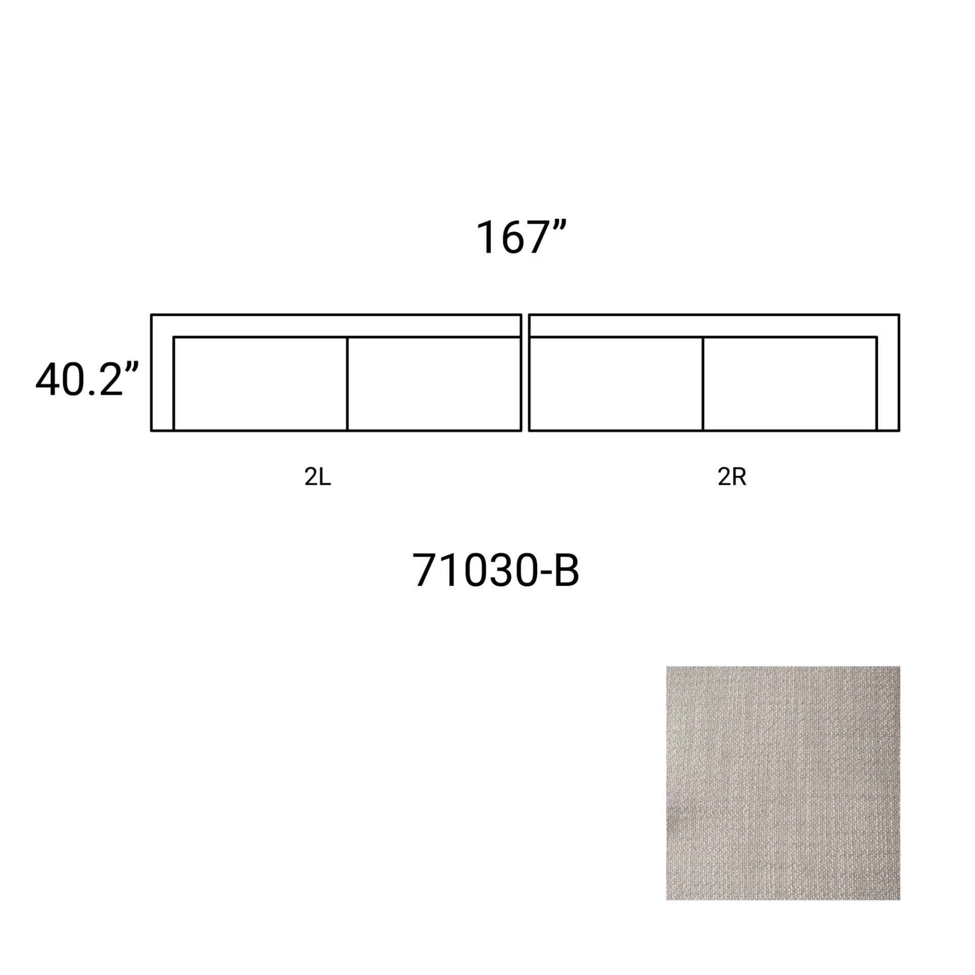 Warner Beige 2 Piece Long Sofa Set - Image 2