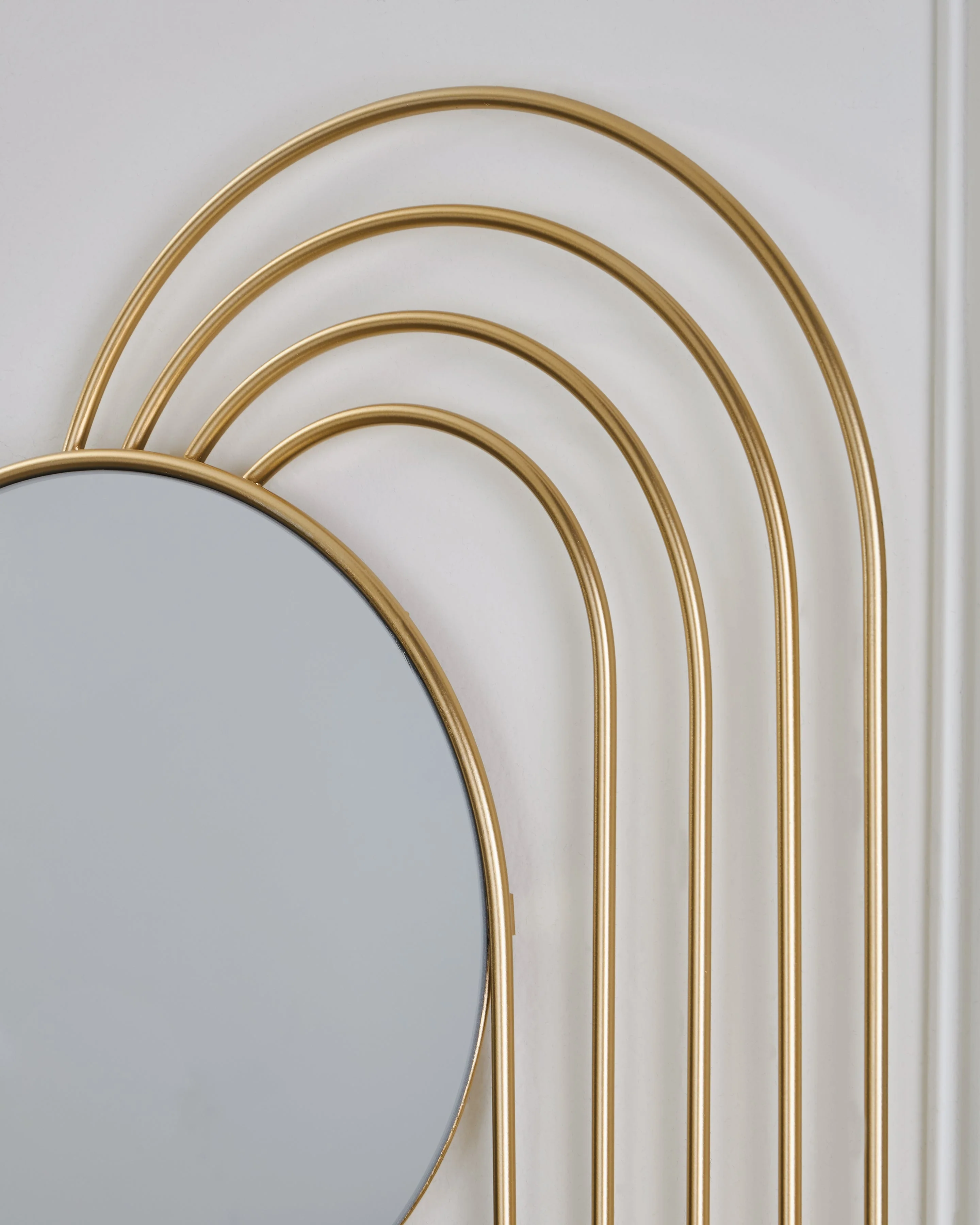 Warrenley Gold Finish Accent Mirror - Image 6