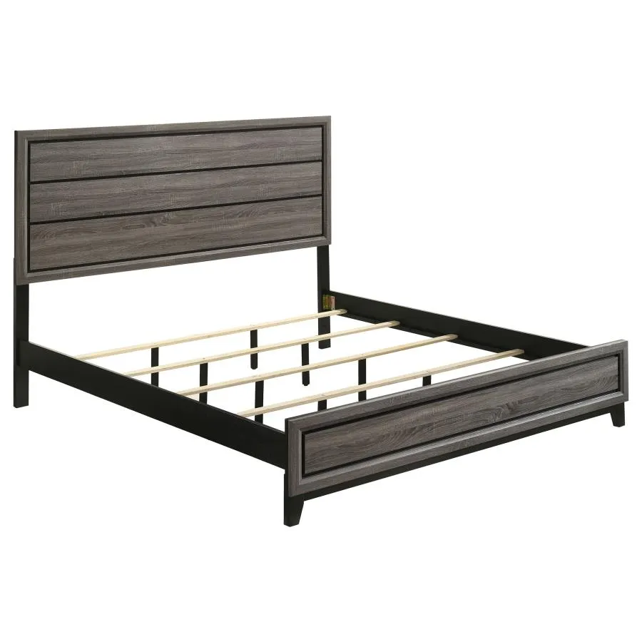 Watson Gray Oak/Black 5-Piece Eastern King Bedroom Set - Image 3