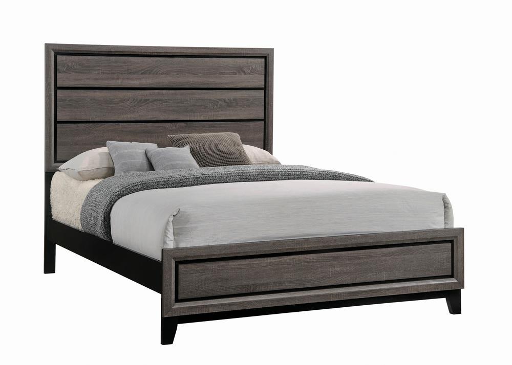 Watson Gray Oak/Black Eastern King Bed - Image 2