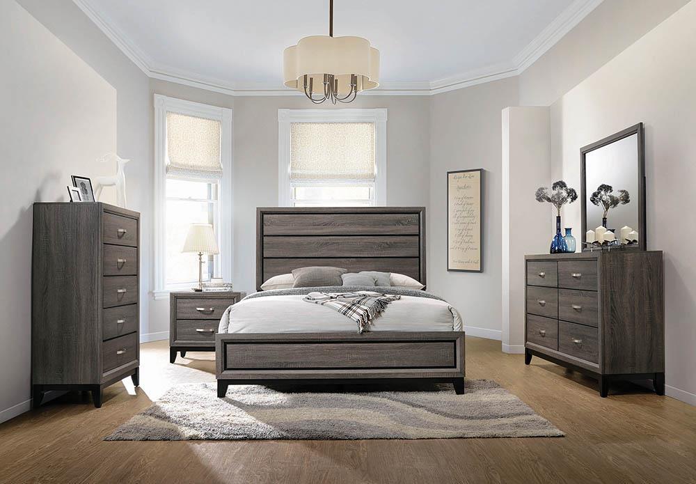 Watson Gray Oak/Black Eastern King Bed - Image 3