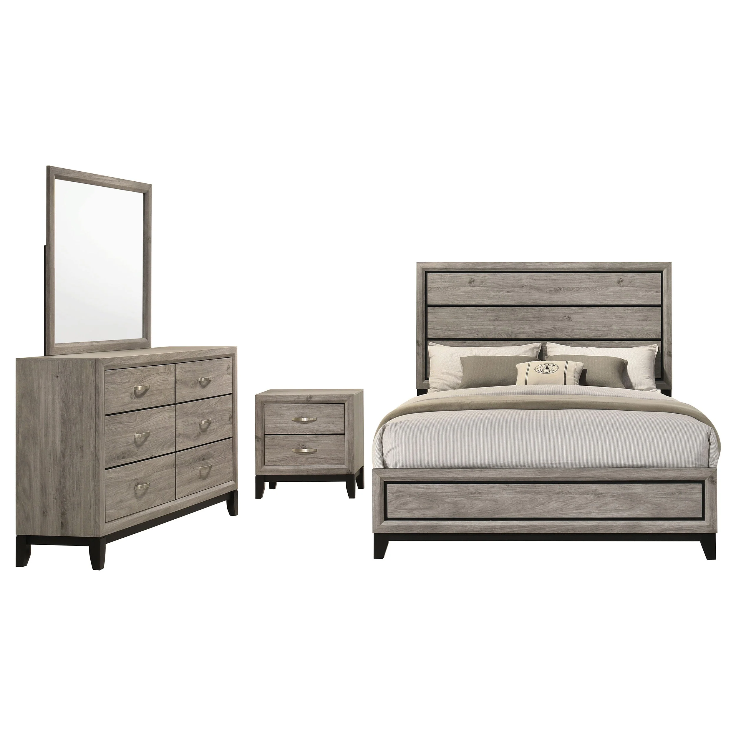 Watson Light Taupe Four-piece California King Bedroom Set - Image 2