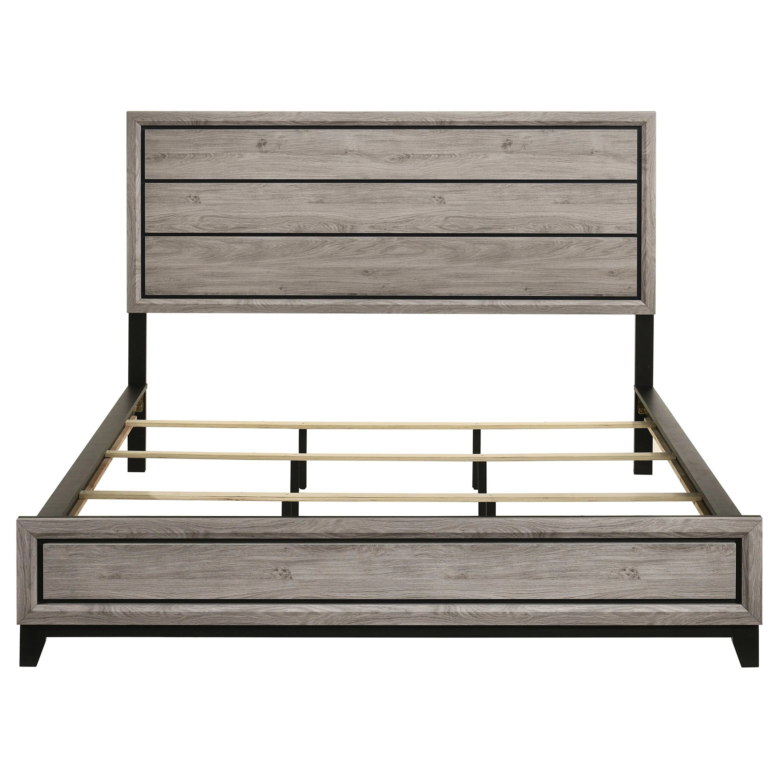 Watson Light Taupe Wood California King Panel Bed - Image 4
