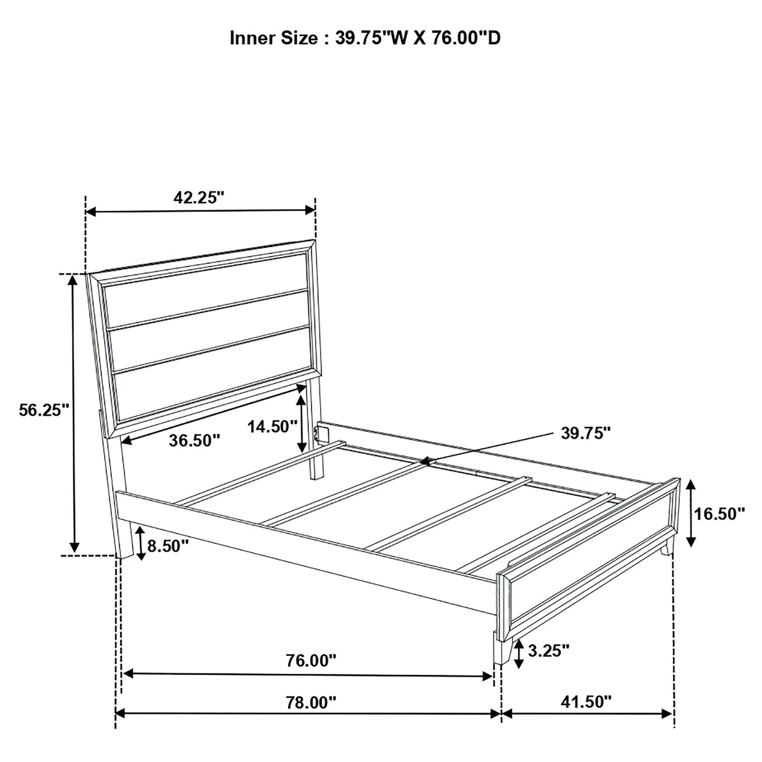 Watson Light Taupe Wood Twin Panel Bed - Image 9
