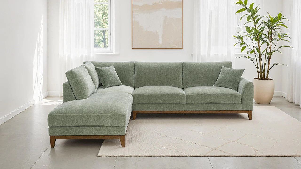 Watton Olive Green LAF Sectional - Image 2
