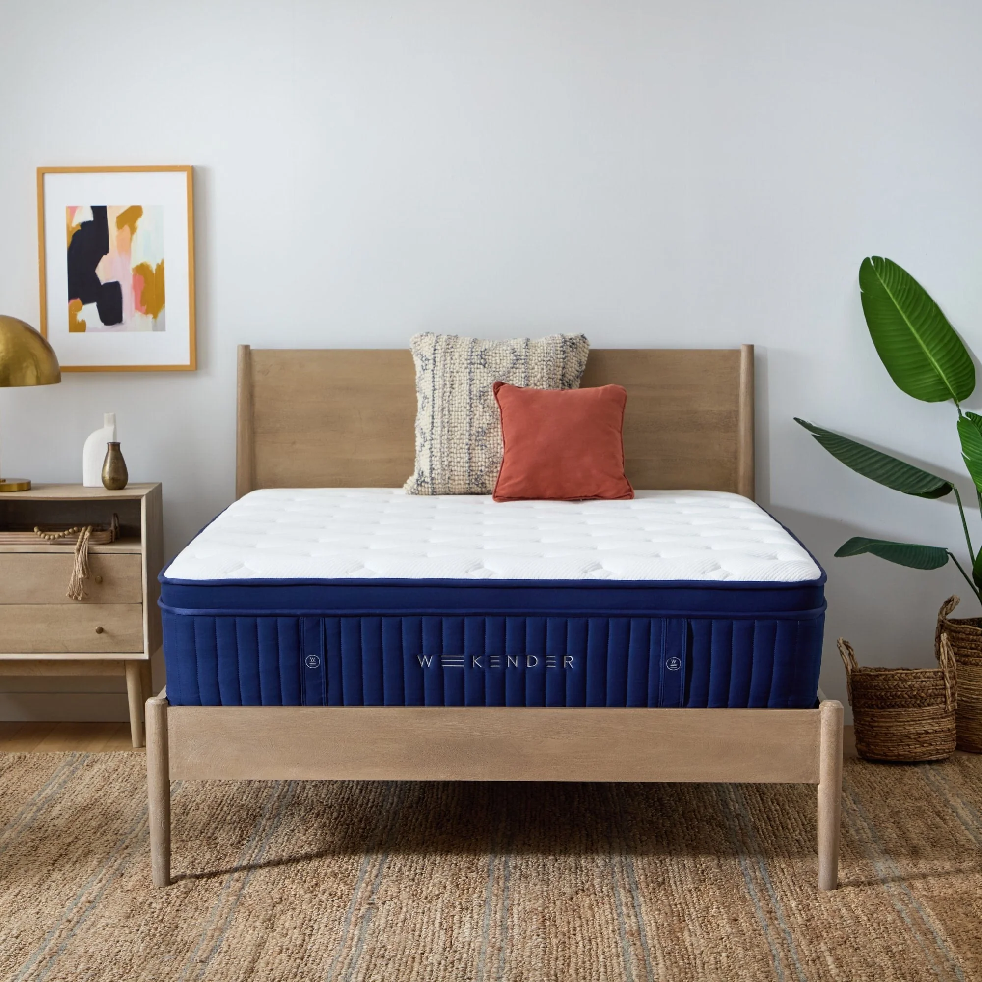 Weekender Blue/White Queen 13" Euro Top Hybrid Mattress - Image 3