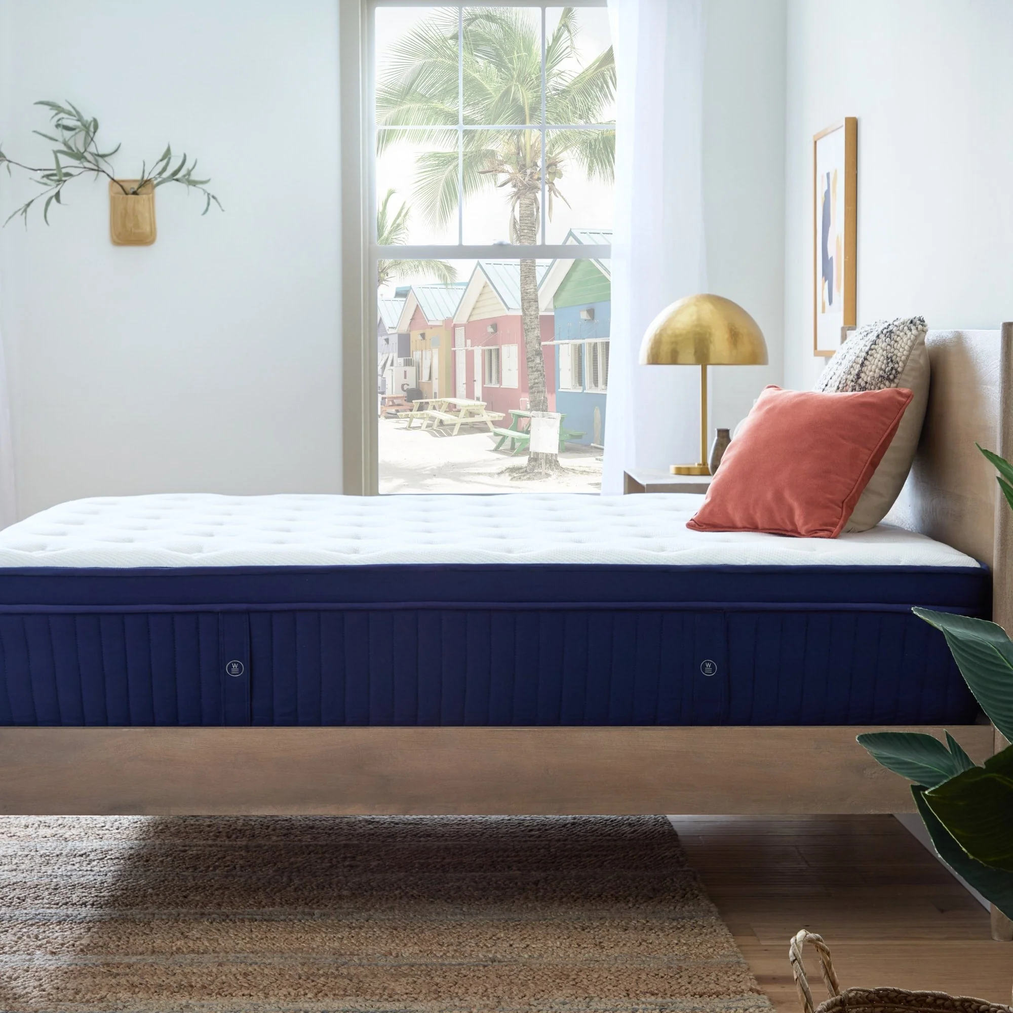 Weekender Blue/White Twin XL 13" Euro Top Hybrid Mattress - Image 4