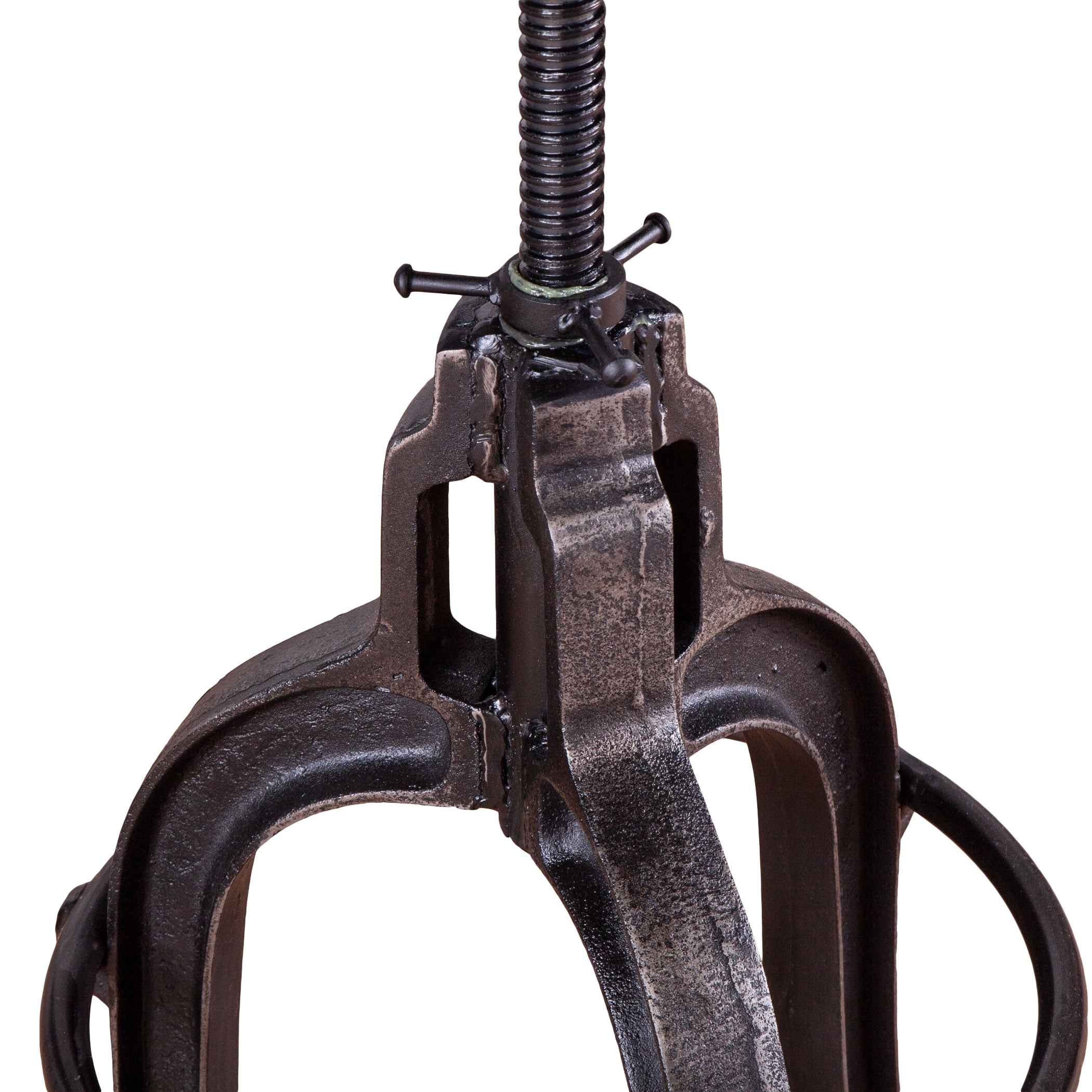 Wellington 13" Adjustable Stool in Brown Hair on Hide - Image 2