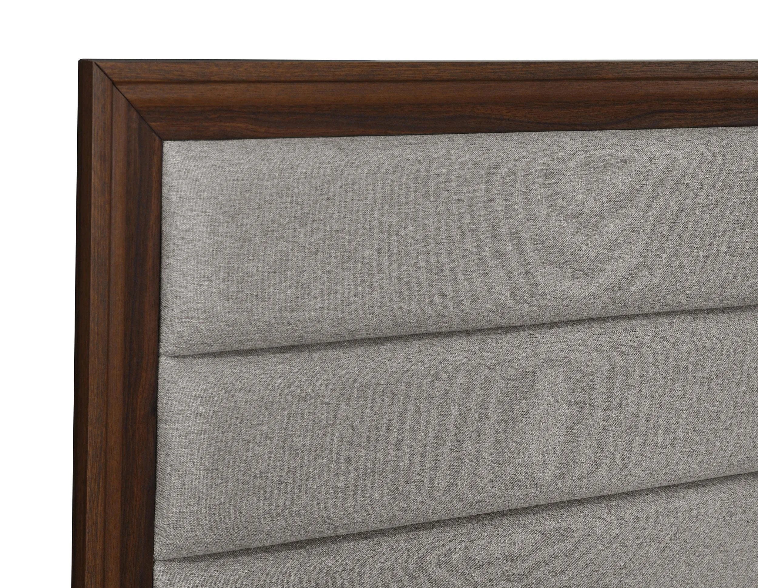 Welsley Walnut 50-inch Upholstered Eastern King Bed - Image 3