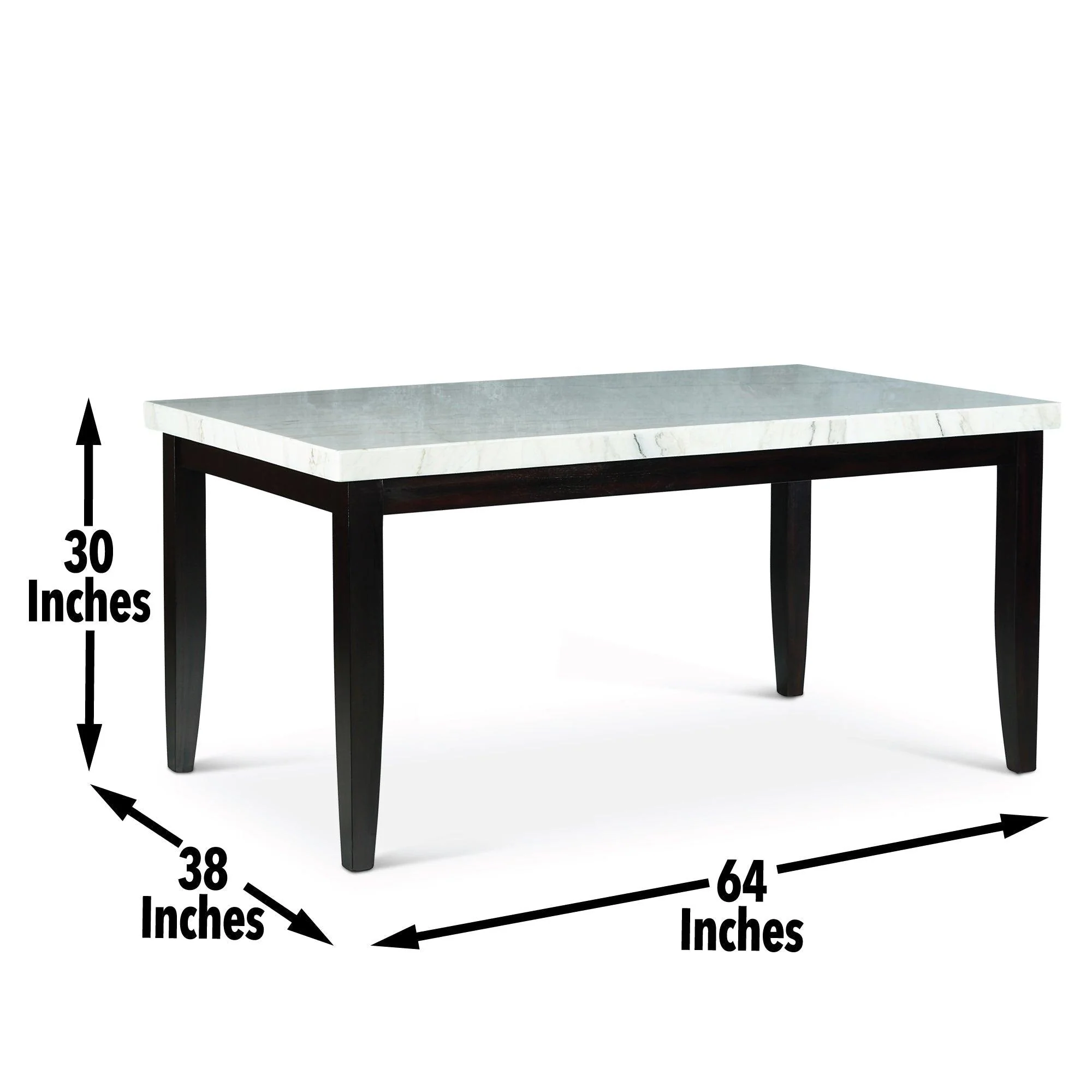 Westby White Marble Top Dining Table - Image 4