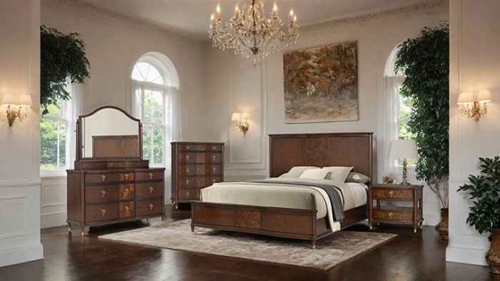 Westerham Dark Cherry 4-Piece Queen Bedroom Set - Image 2