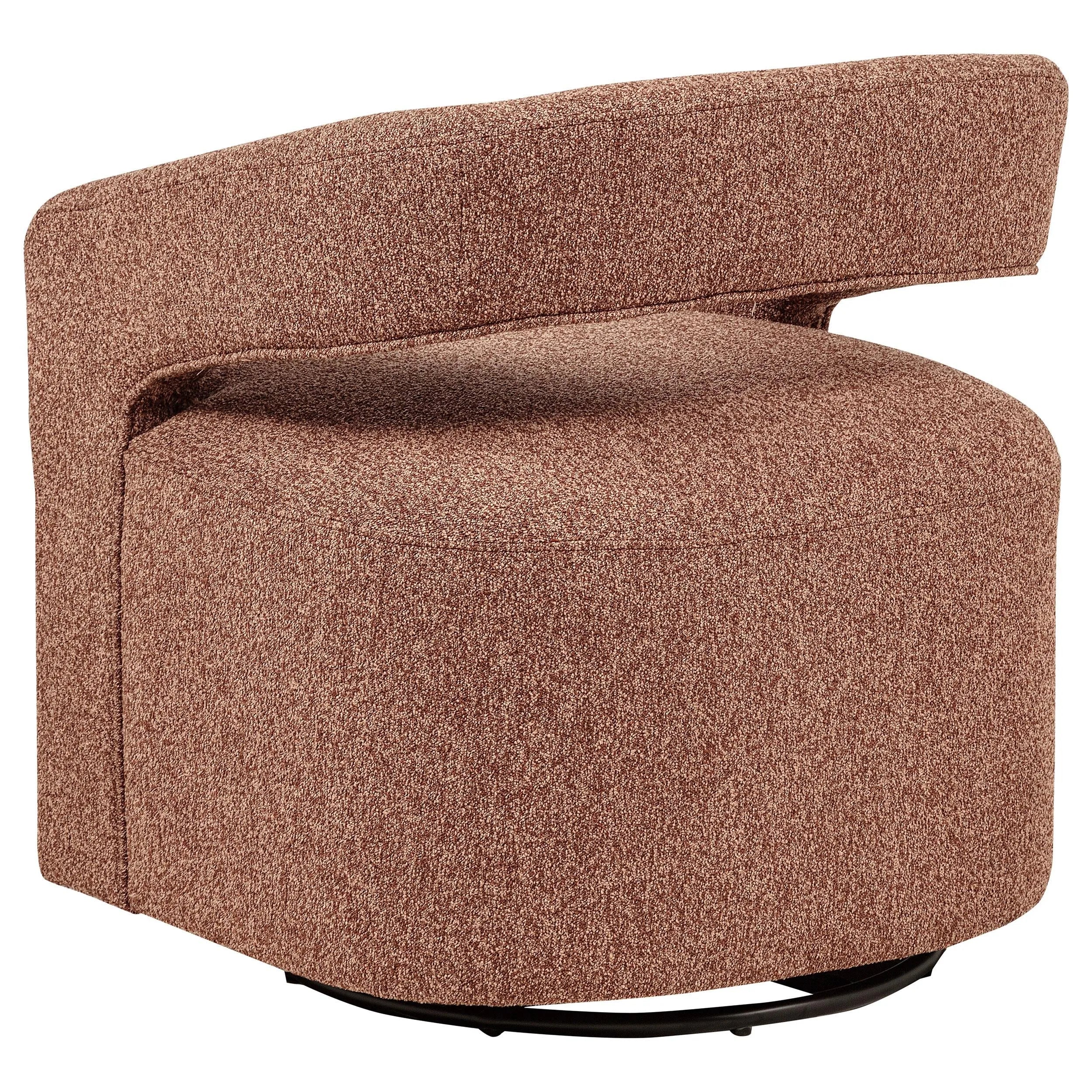 Westhill Berry Boucle Upholstered Swivel Accent Chair - Image 6