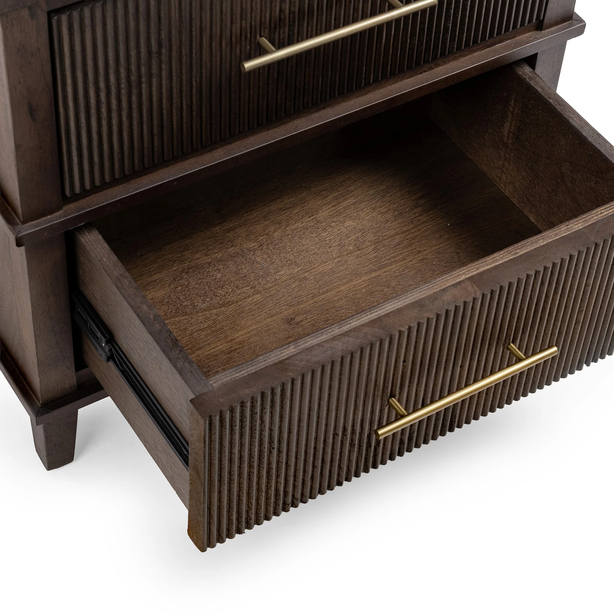 Westlake 2 Drawer Nightstand - Auburn Walnut - Image 9