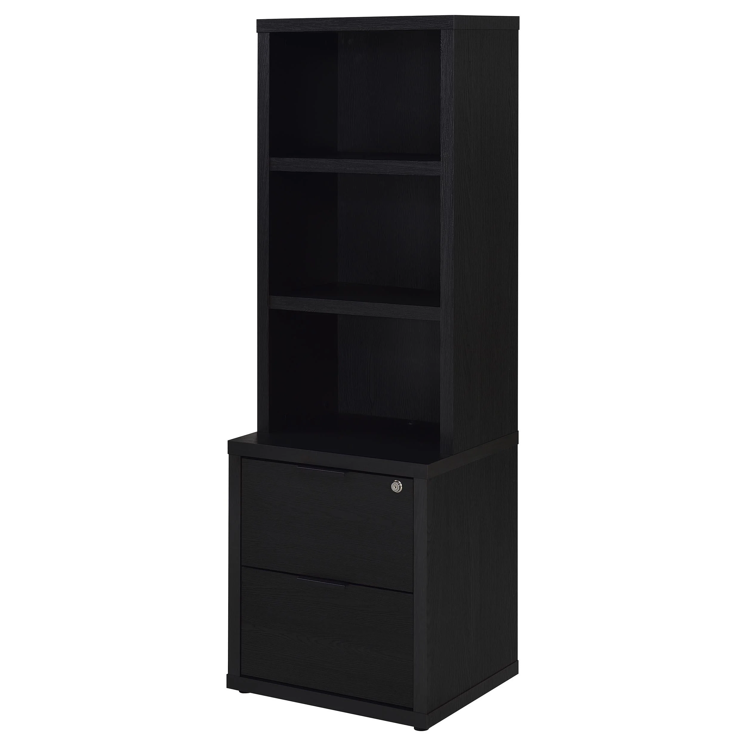 Westpark Black 3-Piece Wall Unit Bookcase Set with USB - Image 5