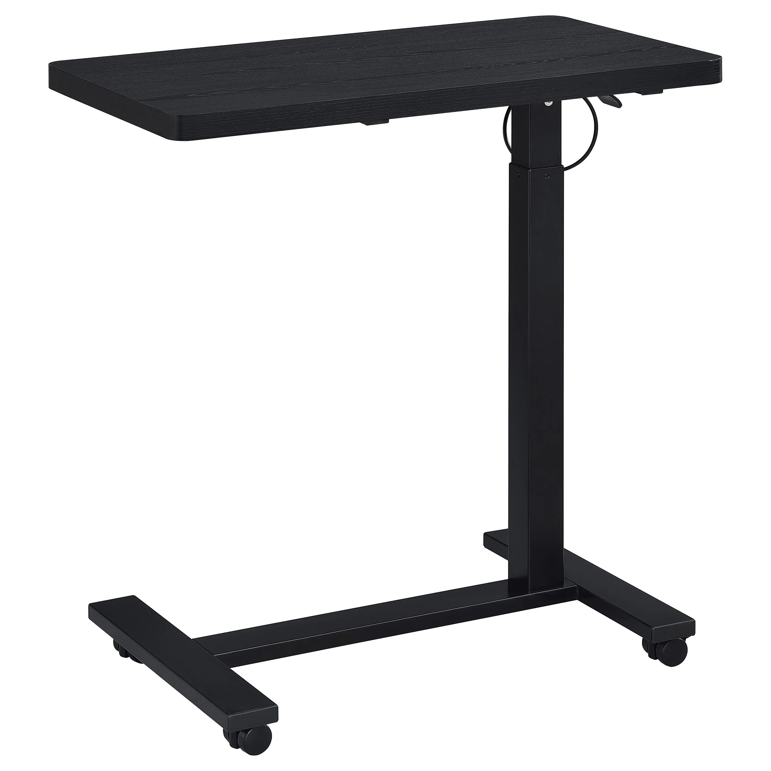 Westpark Black Pneumatic Adjustable C-Shape Side Table with Casters - Image 9