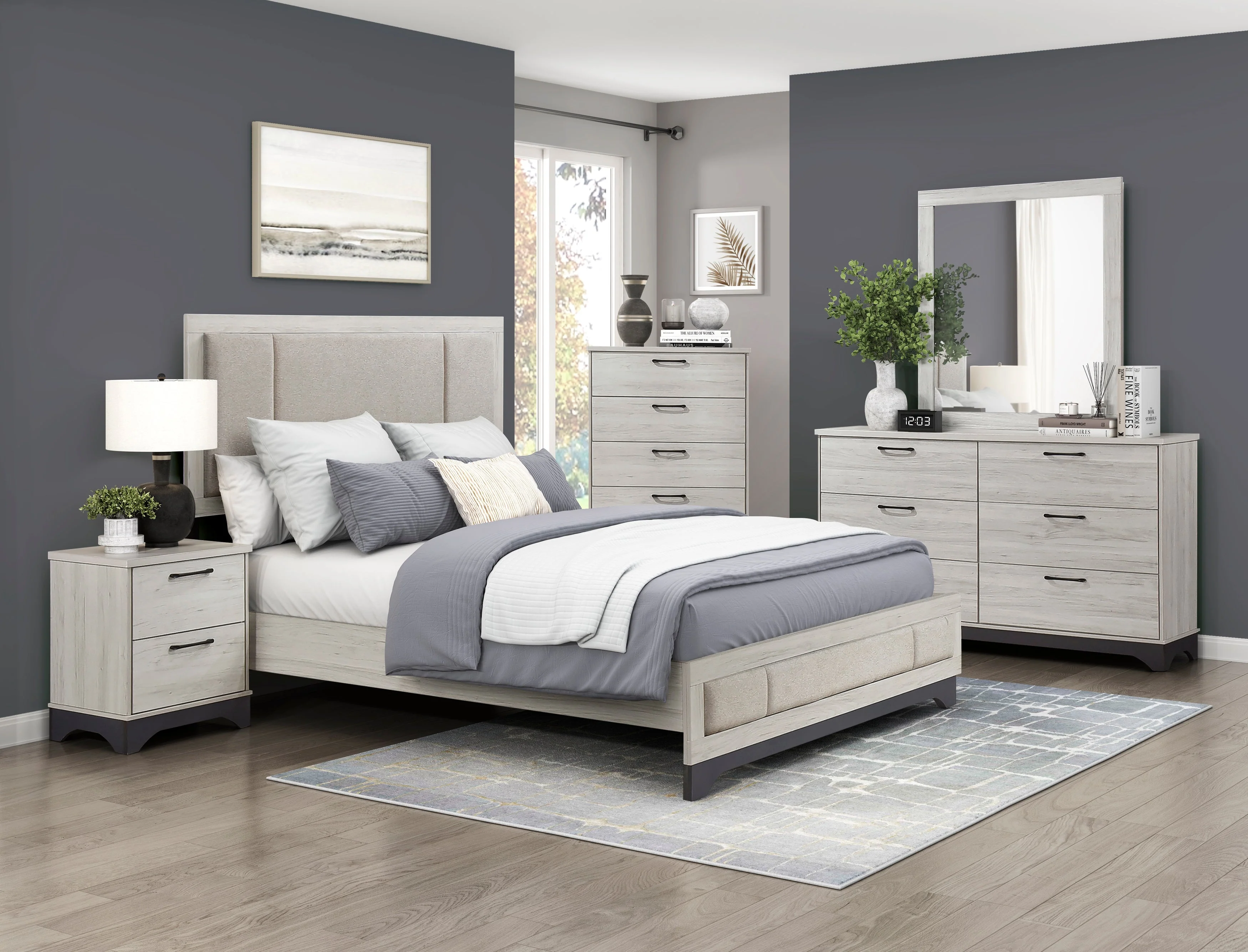 Westport White Oak/Gray Platform Youth Bedroom Set - Image 7
