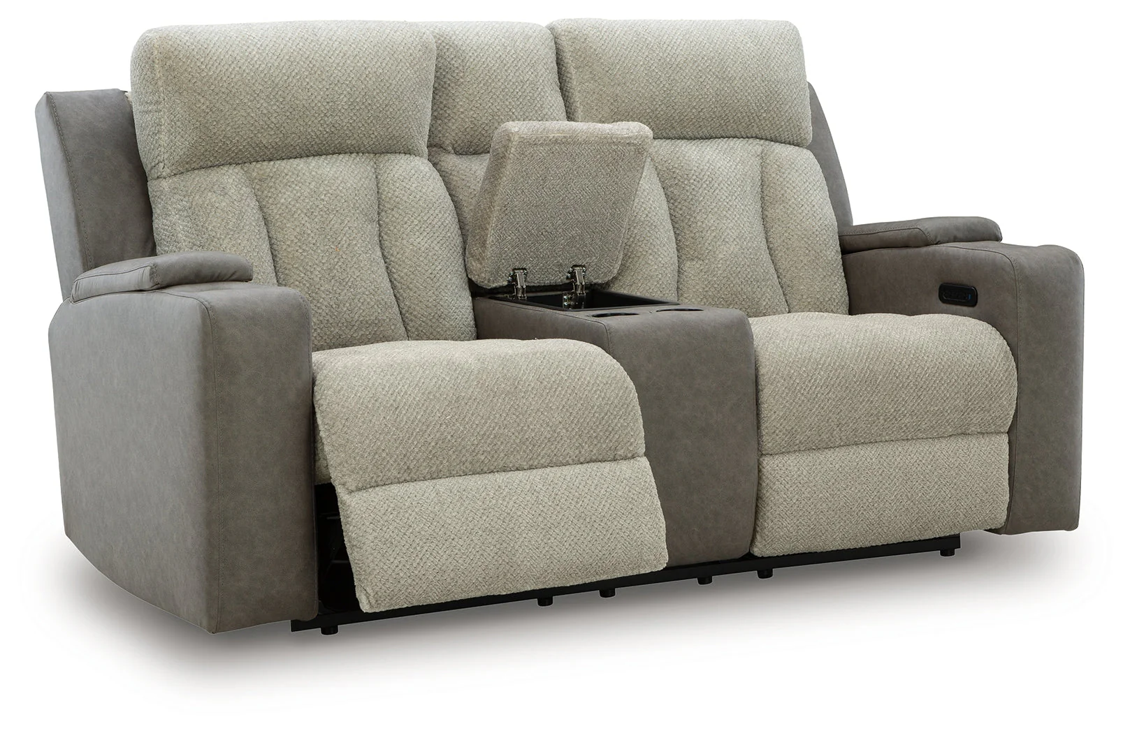 WhipLash Sisal Power Reclining Loveseat with Console - Image 3