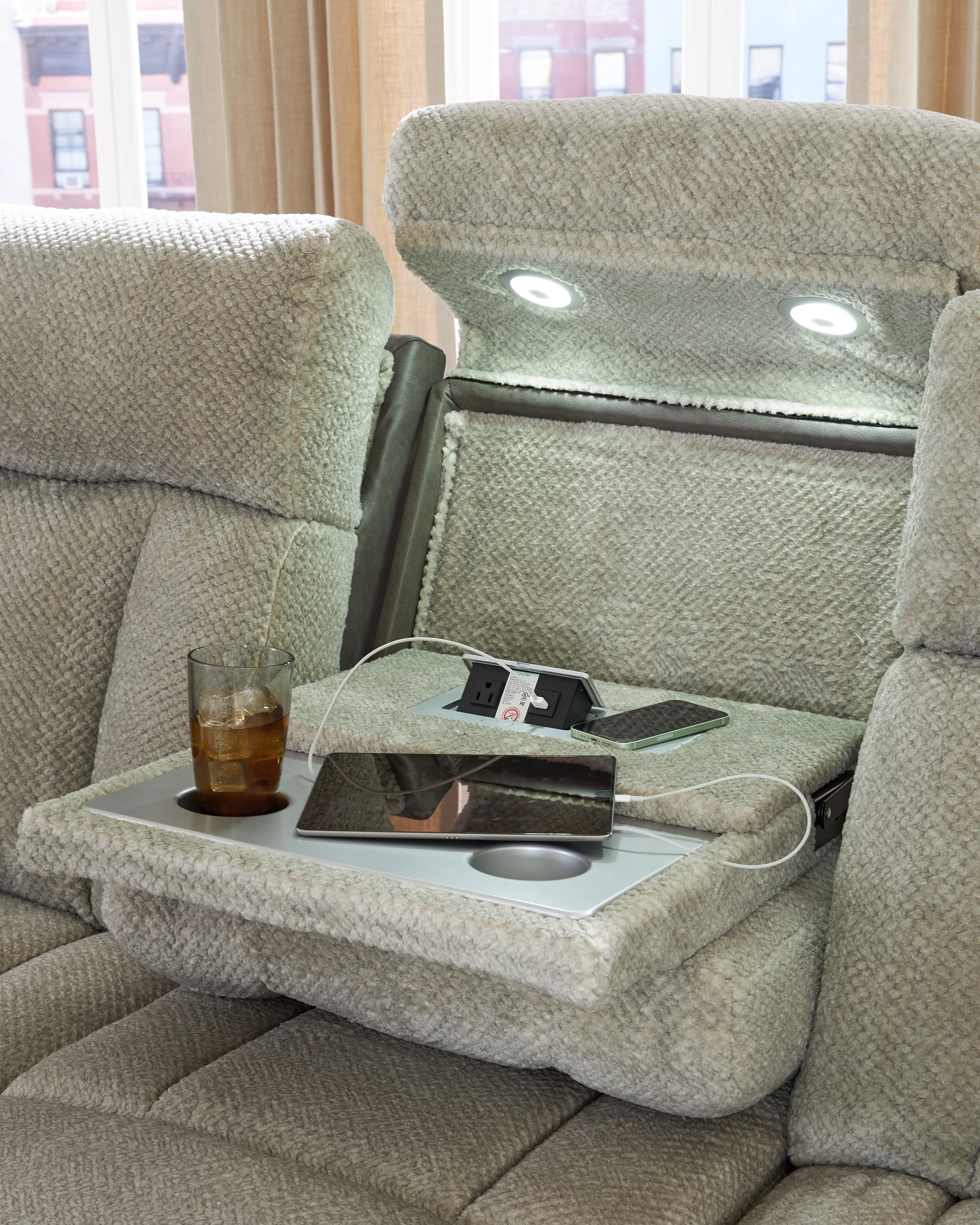 WhipLash Sisal Power Reclining Sofa and Loveseat - Image 12