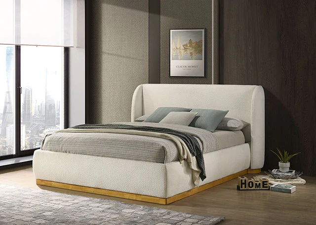 Whitman White/Natural Oak Bed E.King