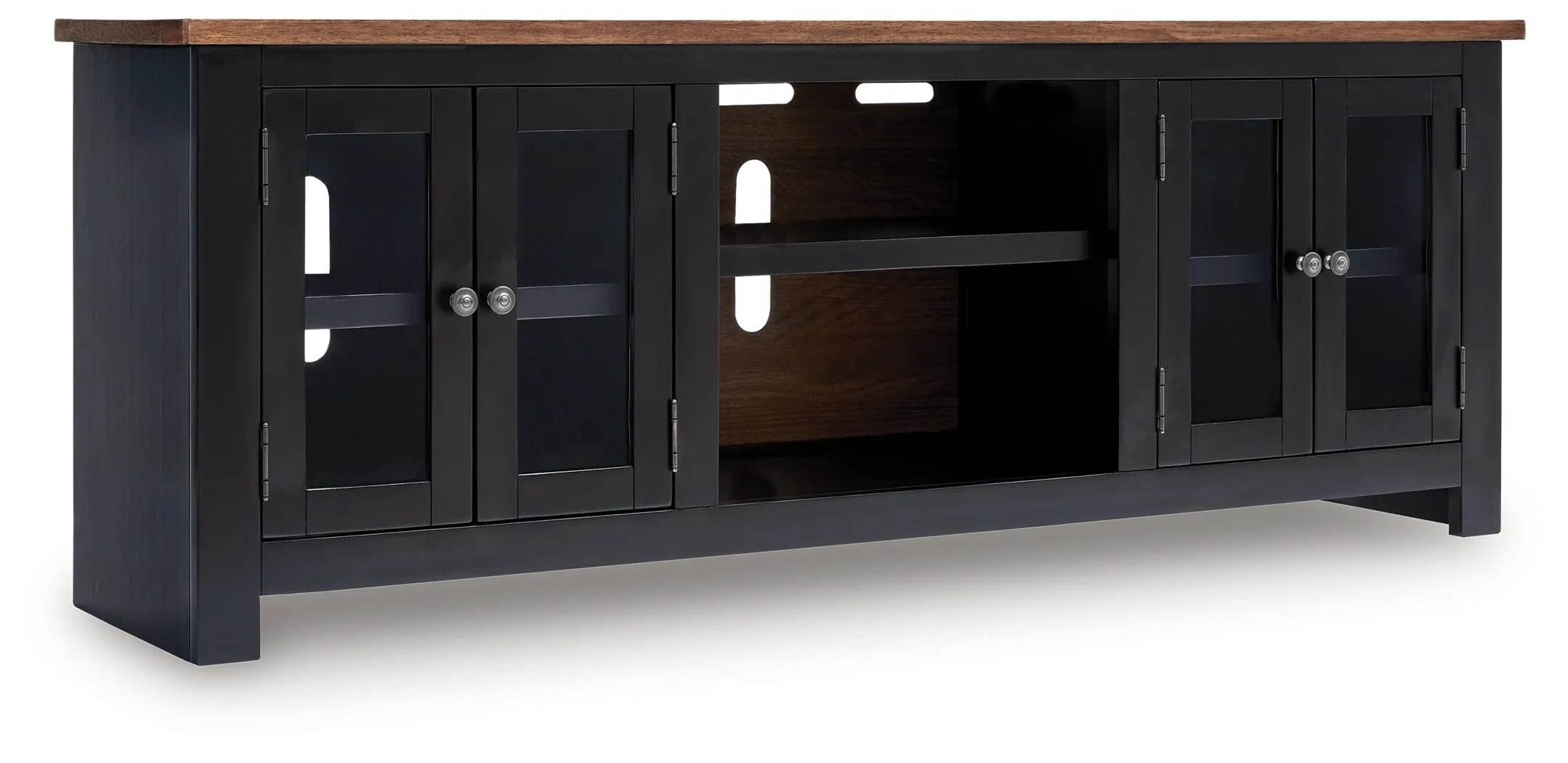 Wildenauer Brown/Black 76" TV Stand