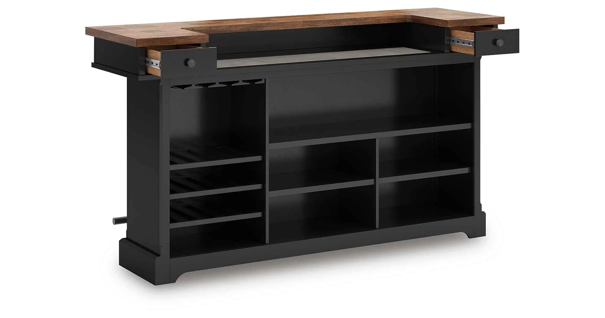 Wildenauer Brown/Black Bar Table and 2 Barstools - Image 11