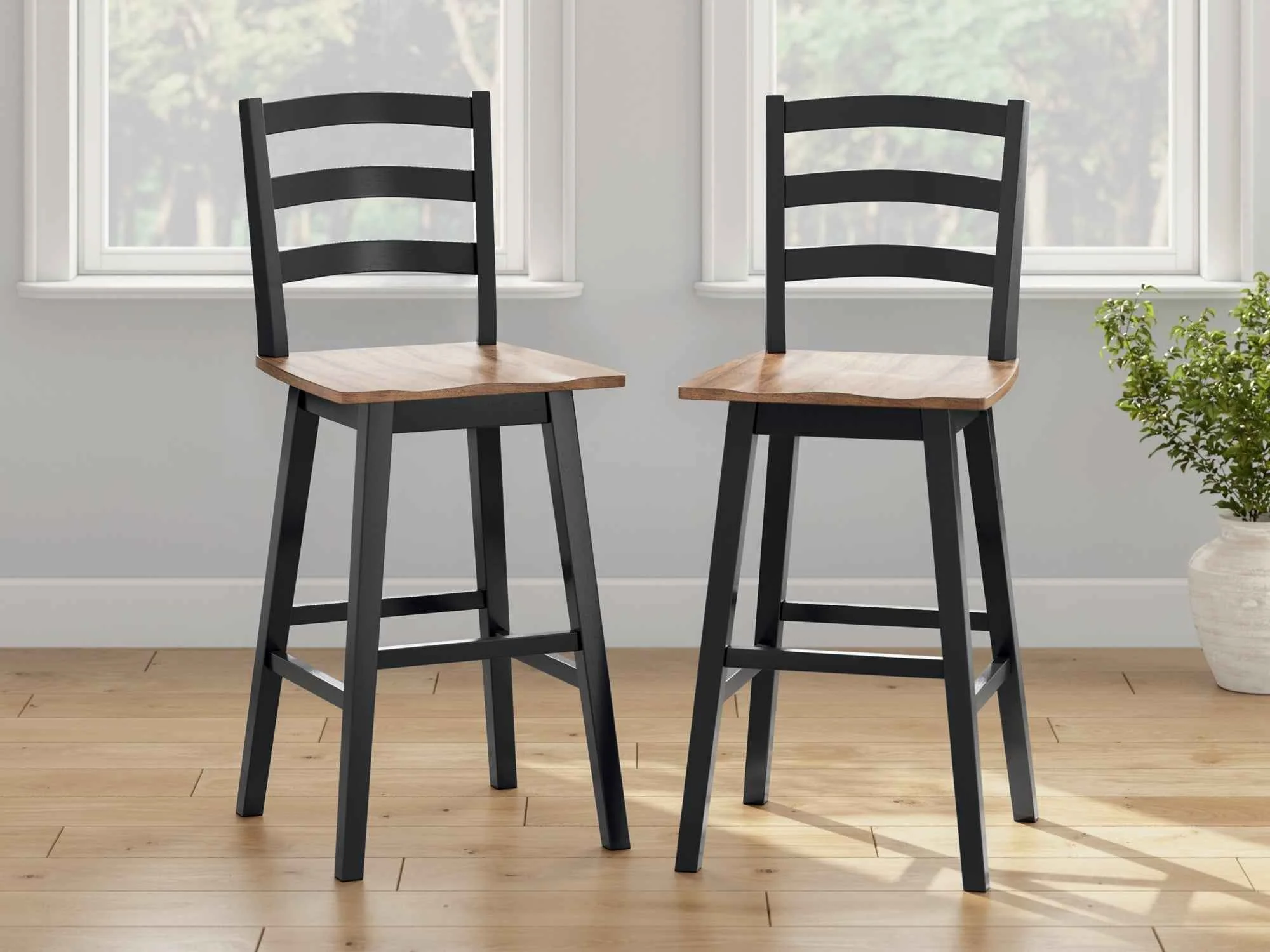 Wildenauer Brown/Black Bar Table and 2 Barstools - Image 16