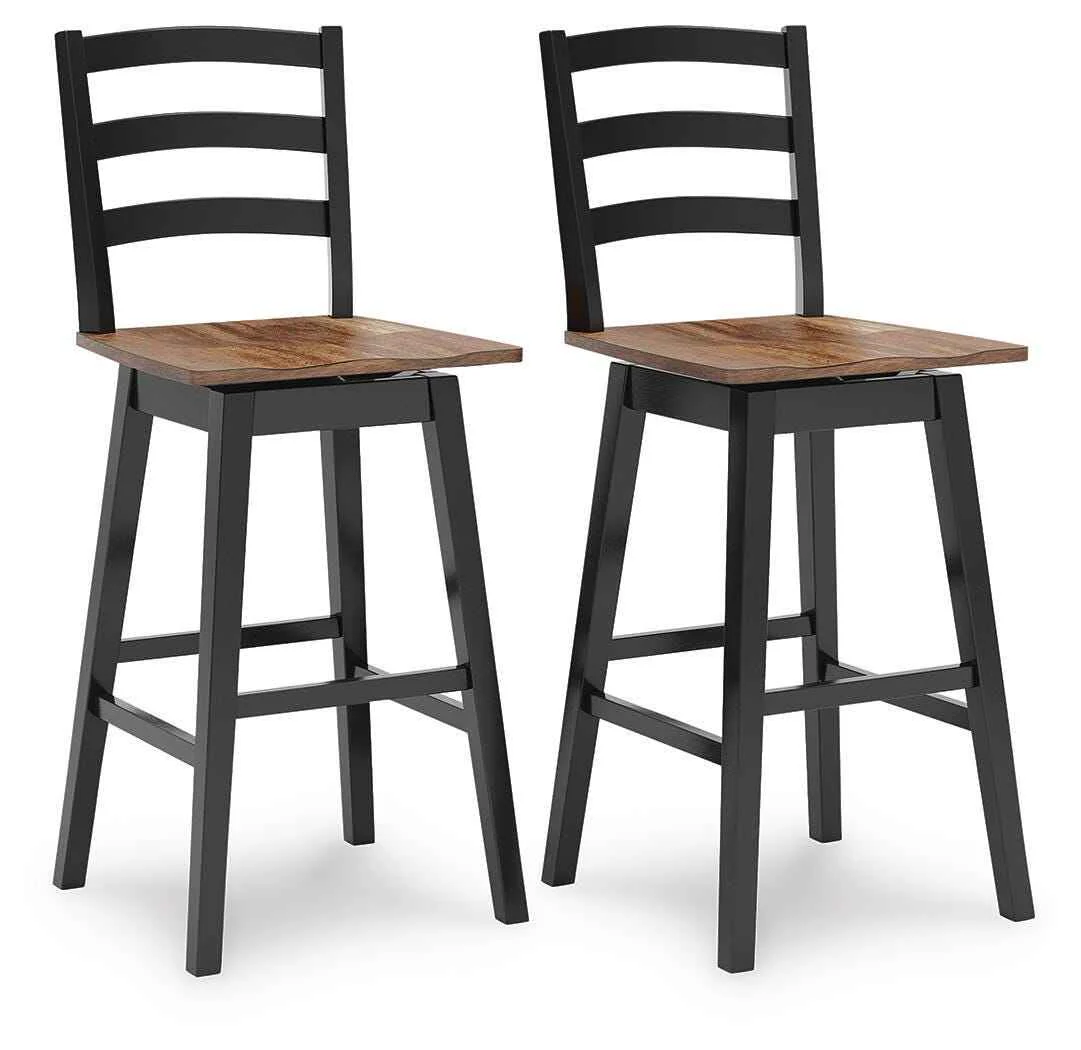 Wildenauer Brown/Black Bar Table and 2 Barstools - Image 23