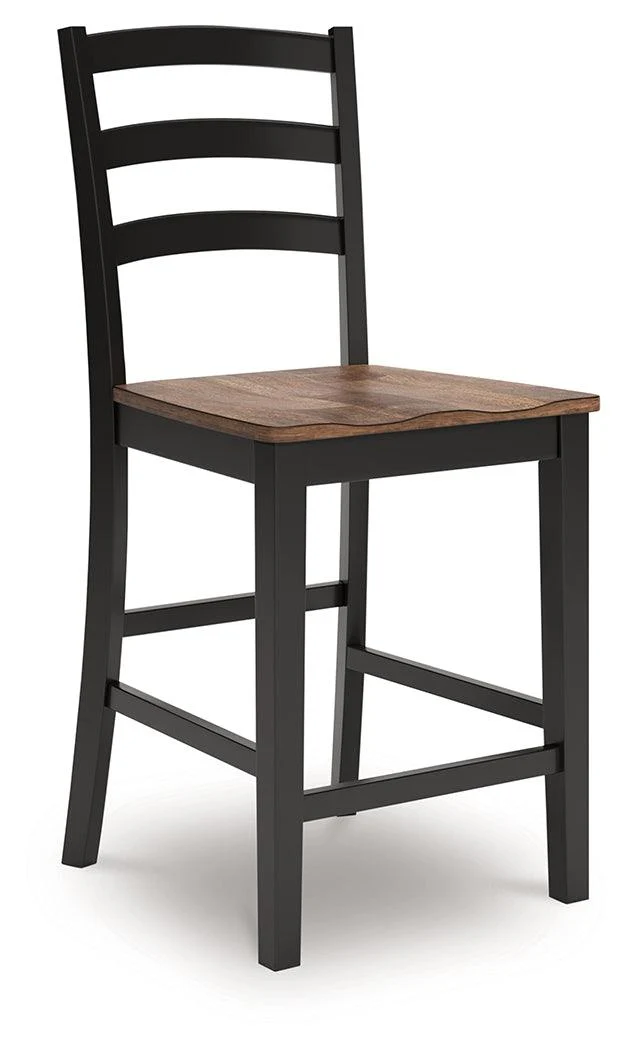 Wildenauer Brown/Black Counter Height Barstool, Set of 2 - Image 4