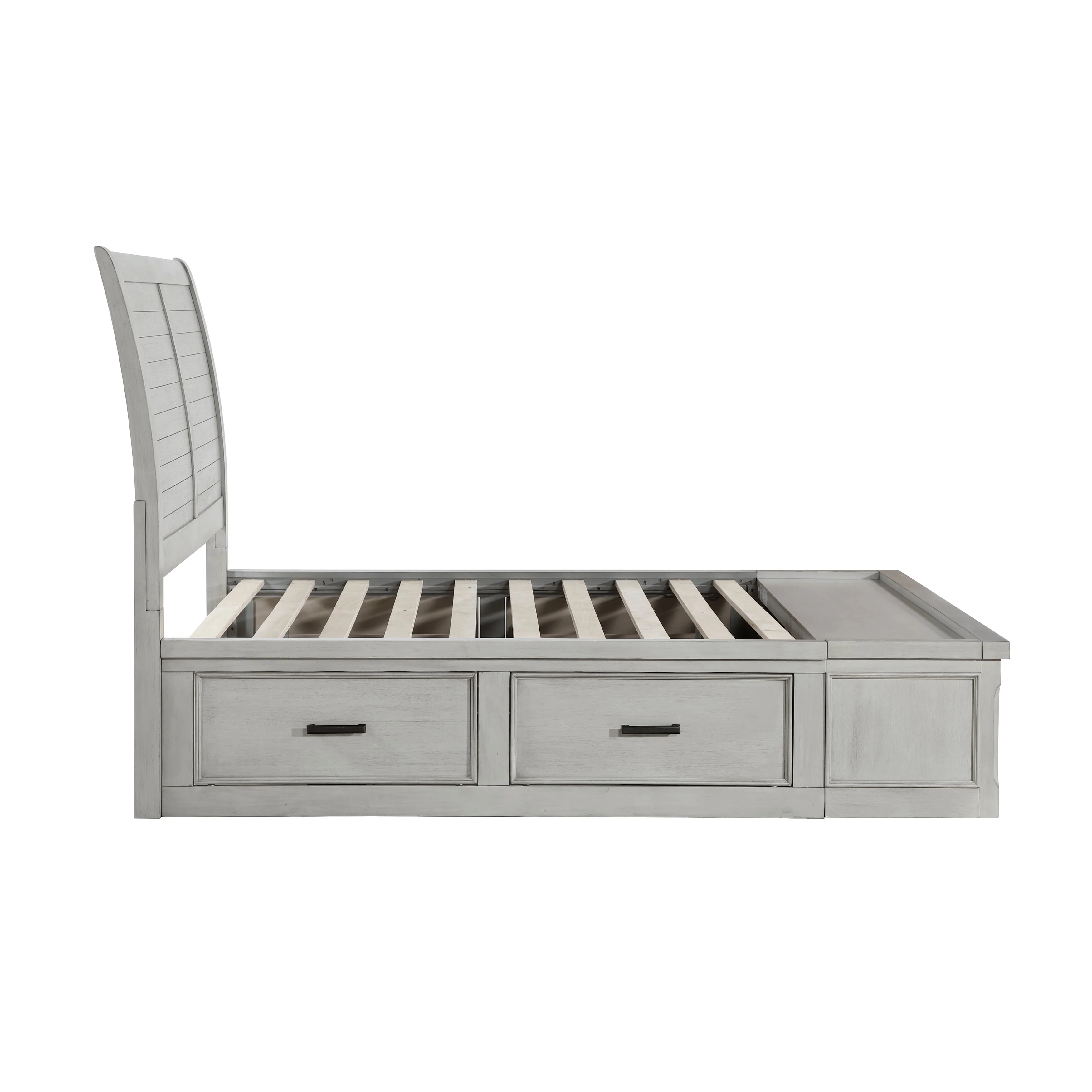 Willowbrook Light Gray King Storage Platform Bed - Image 5