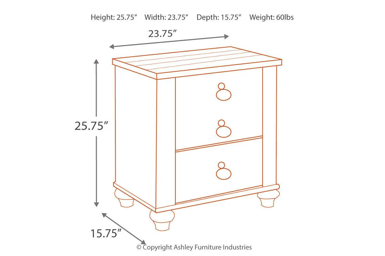 Willowton Two-tone Nightstand - Image 3
