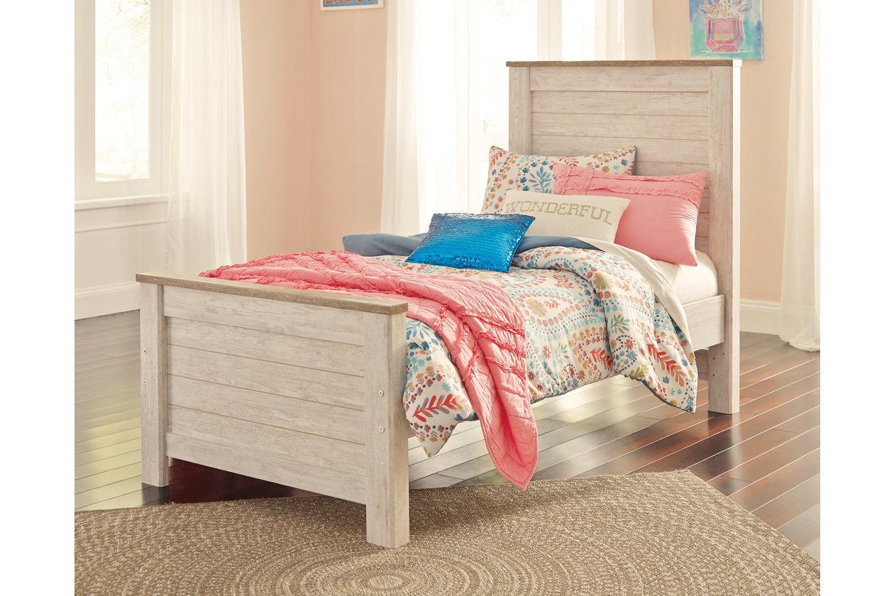 Willowton Whitewash Twin Panel Bed - Image 2