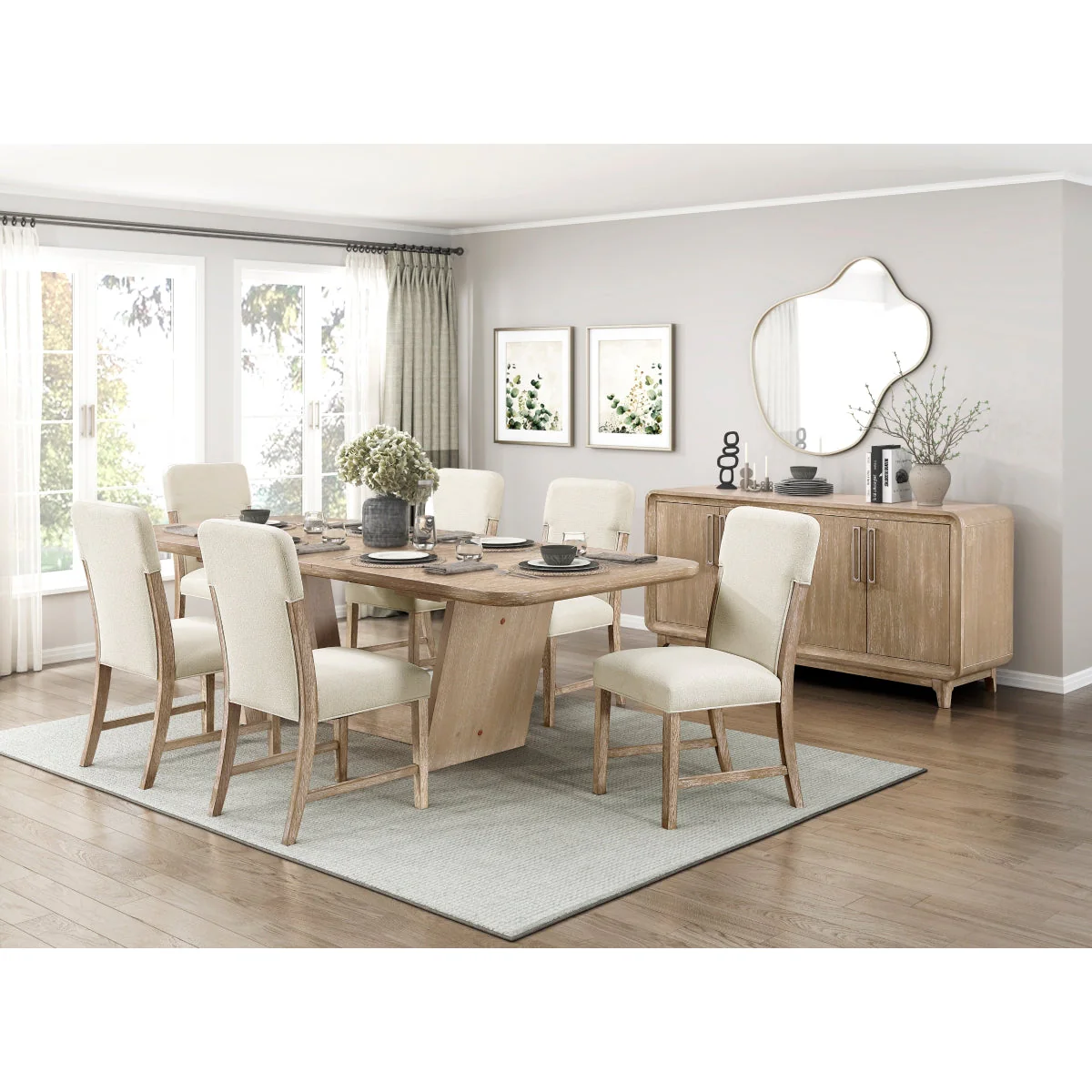 Wilshire Natural/Beige Dining Set
