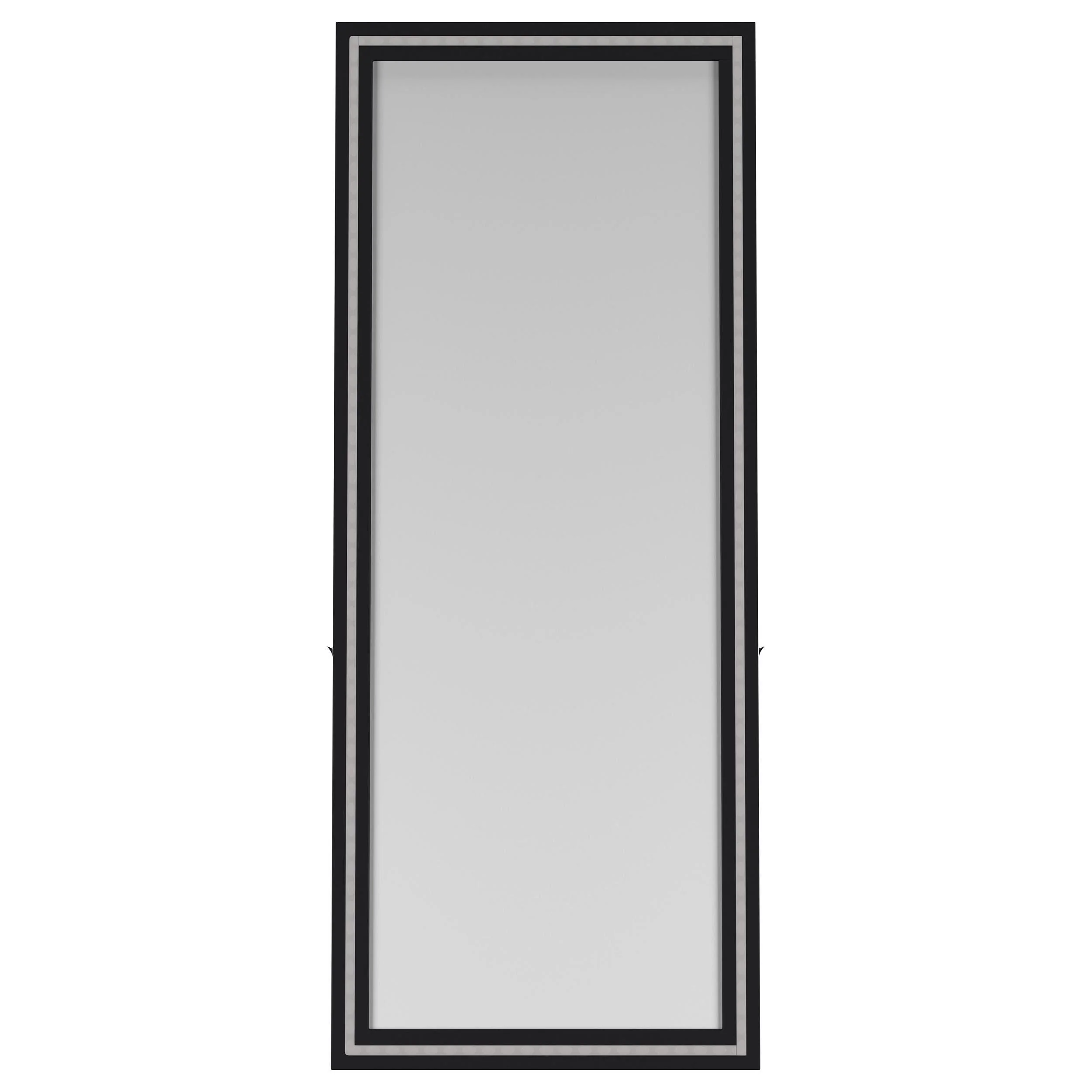 Windrose Black Full Length Floor Standing Tempered Mirror with LED Lighting - Image 11