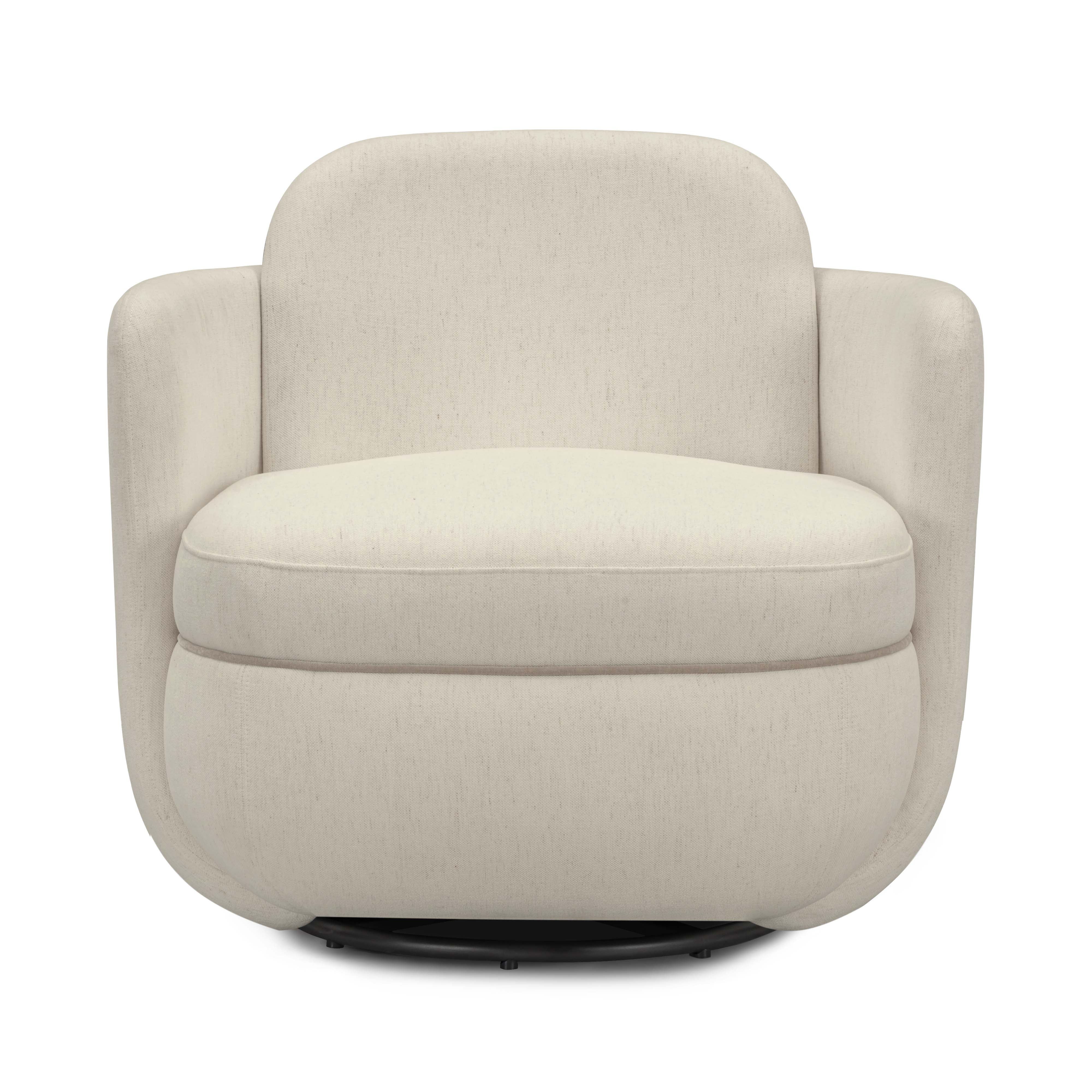 Wolfie Chenille Swivel Chair - Image 8