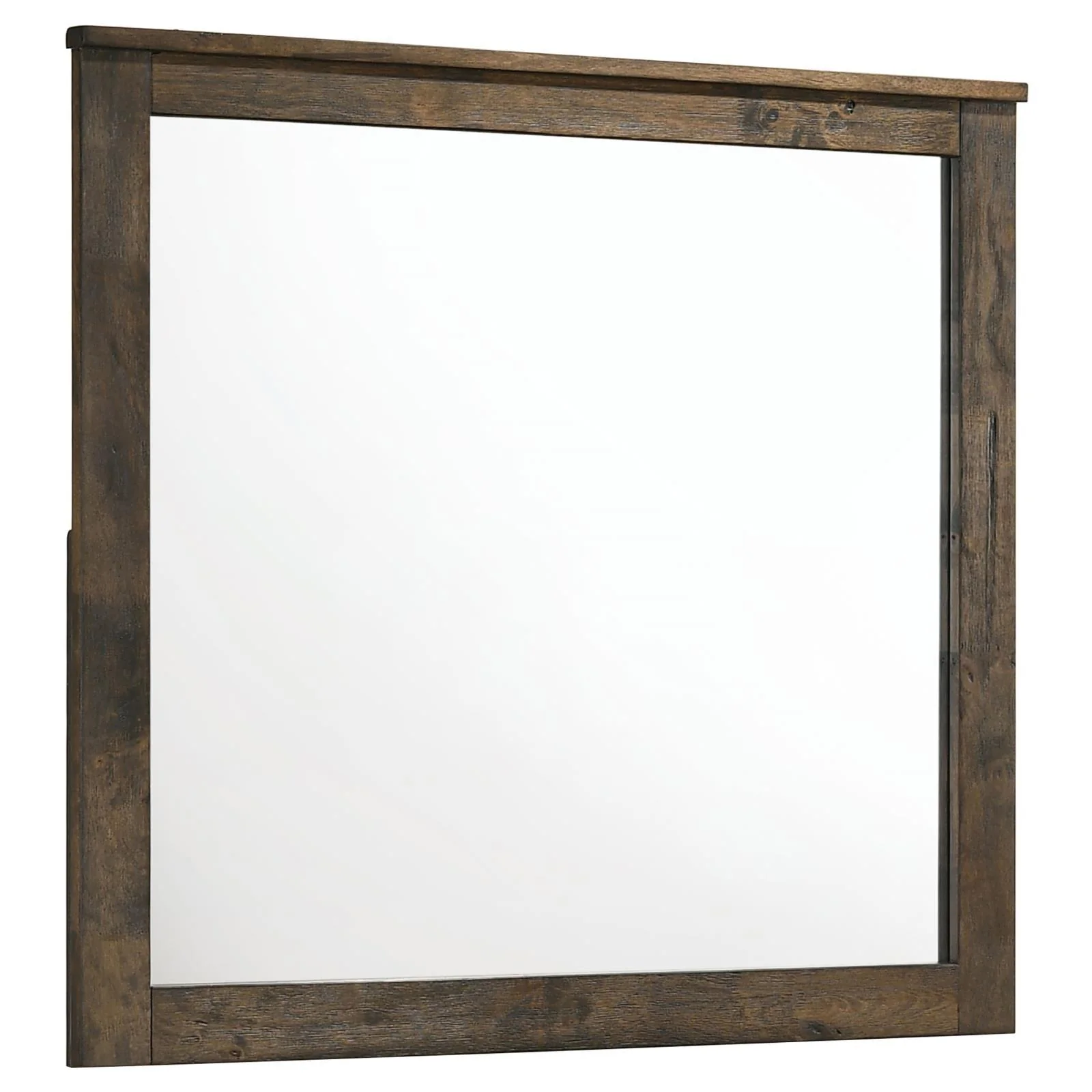 Woodmont Rustic Golden Brown Rectangle Mirror - Image 4