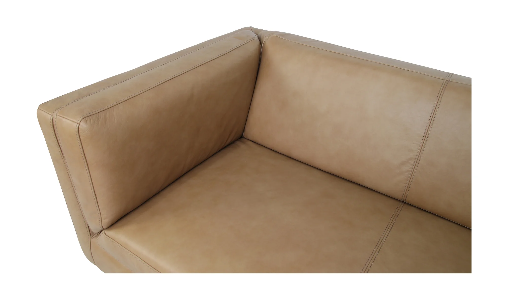 Woods Sofa Tan Leather - Image 6