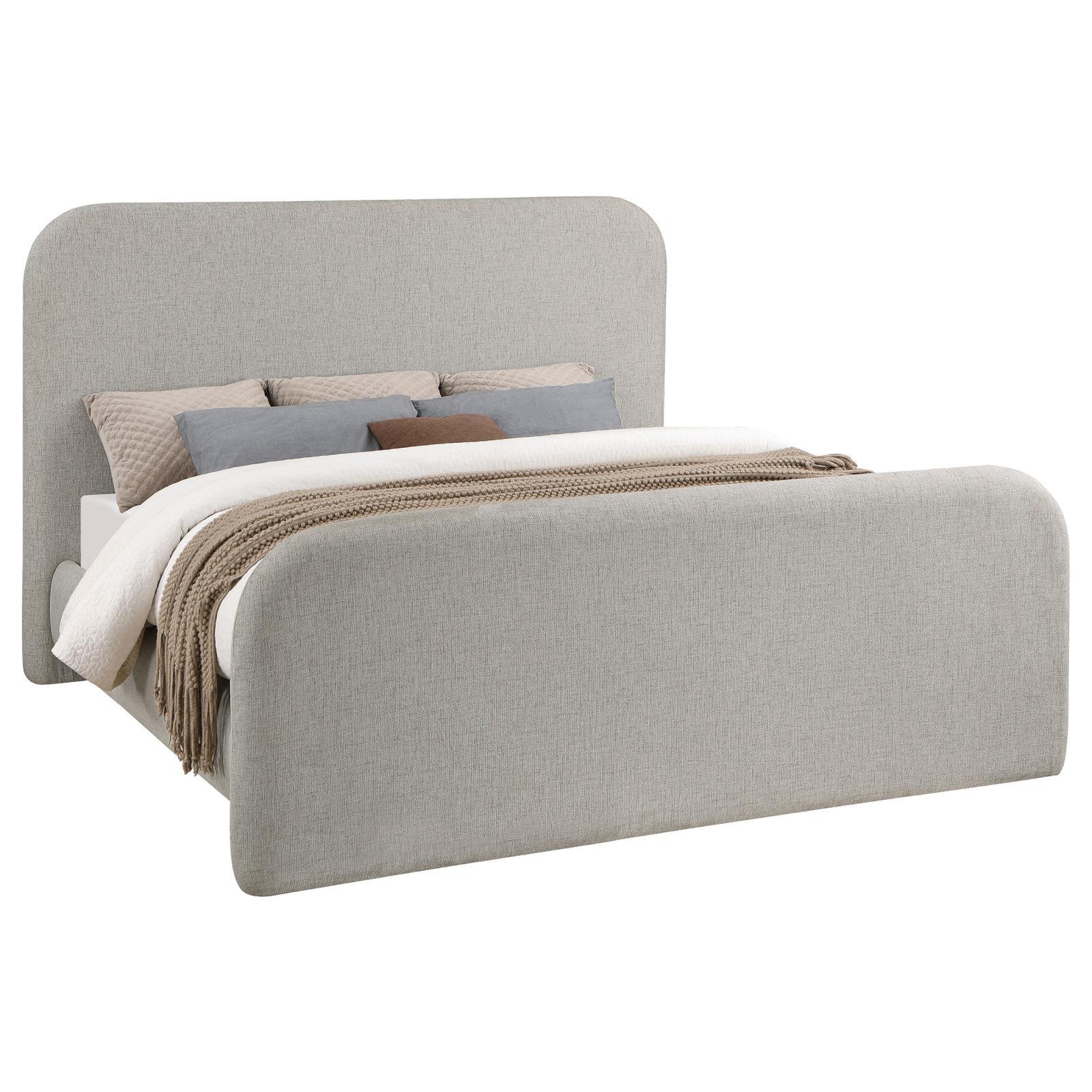 Wren Gray Upholstered Eastern King Platform Bed - Image 2
