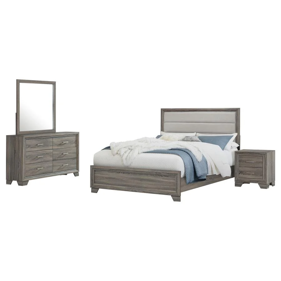 Wright Brown Oak 4-piece Queen Bedroom Set - Image 2