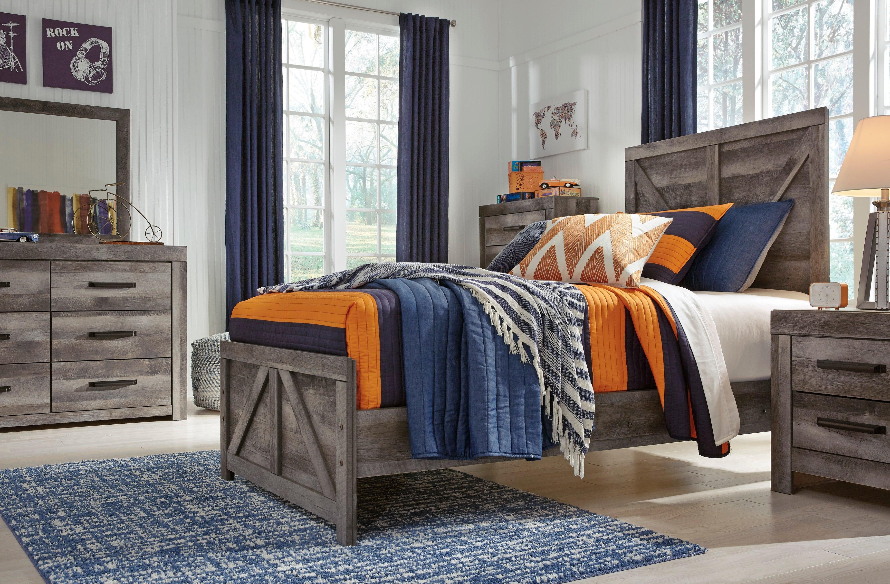 Wynnlow Gray Crossbuck Panel Youth Bedroom Set - Image 5