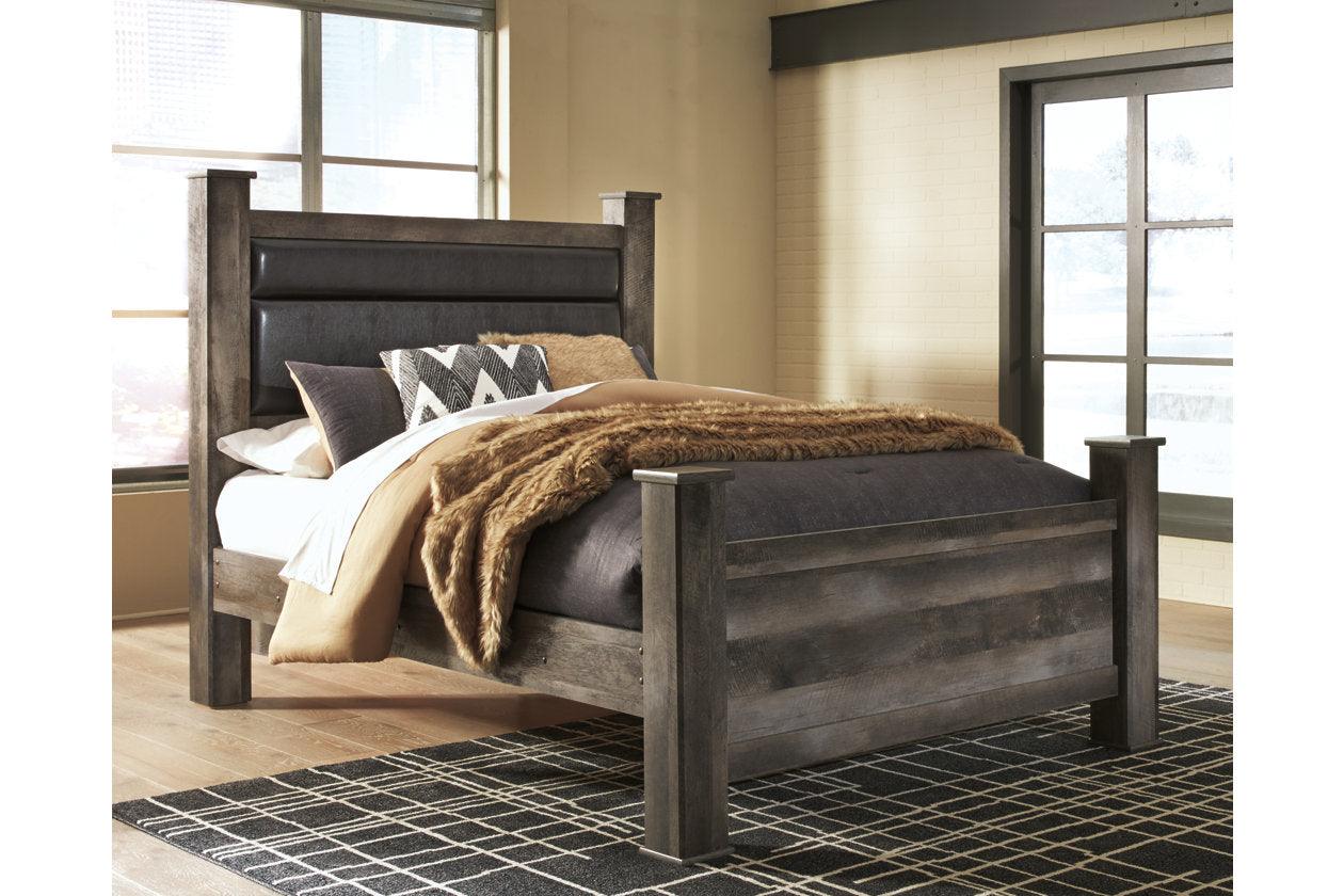 Wynnlow Gray Queen Upholstered Poster Bed - Image 2