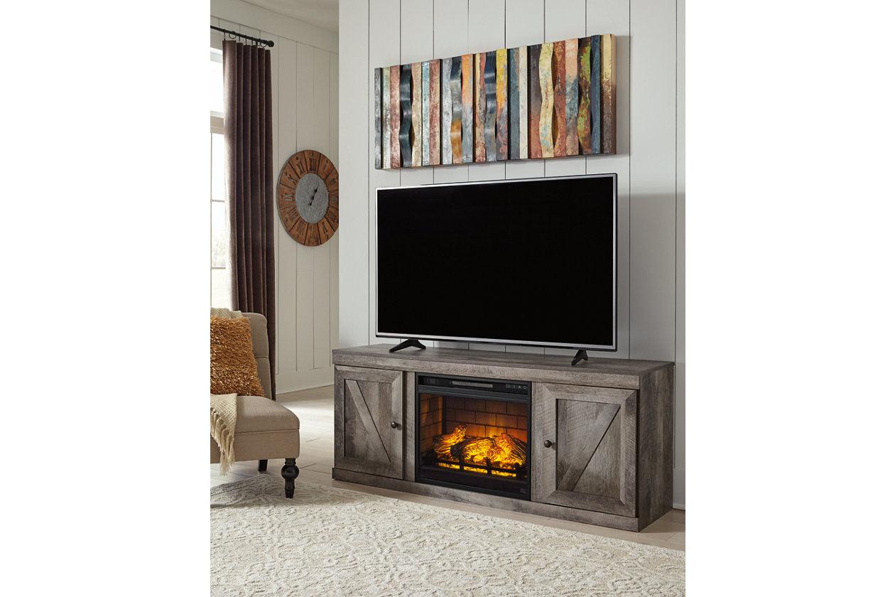 Wynnlow Gray TV Stand with Electric Fireplace - Image 2