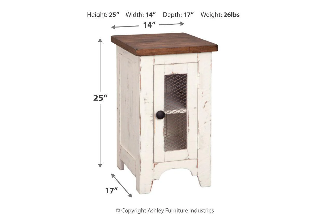Wystfield White/Brown Coffee Table and 2 Chairside End Tables - Image 7