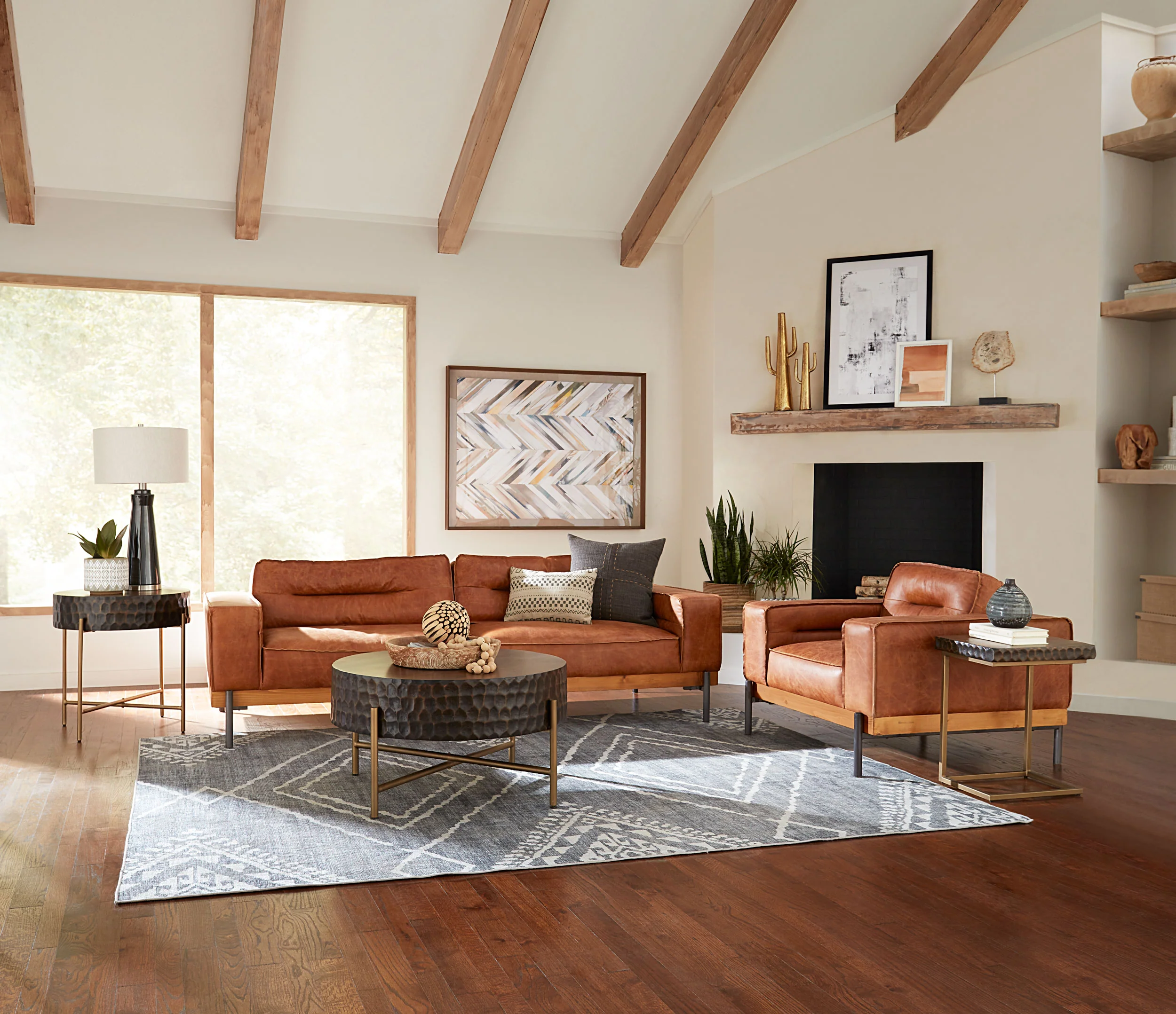 Portofino Modern 95" Sofa in Cocoa Brown Leather - Image 13