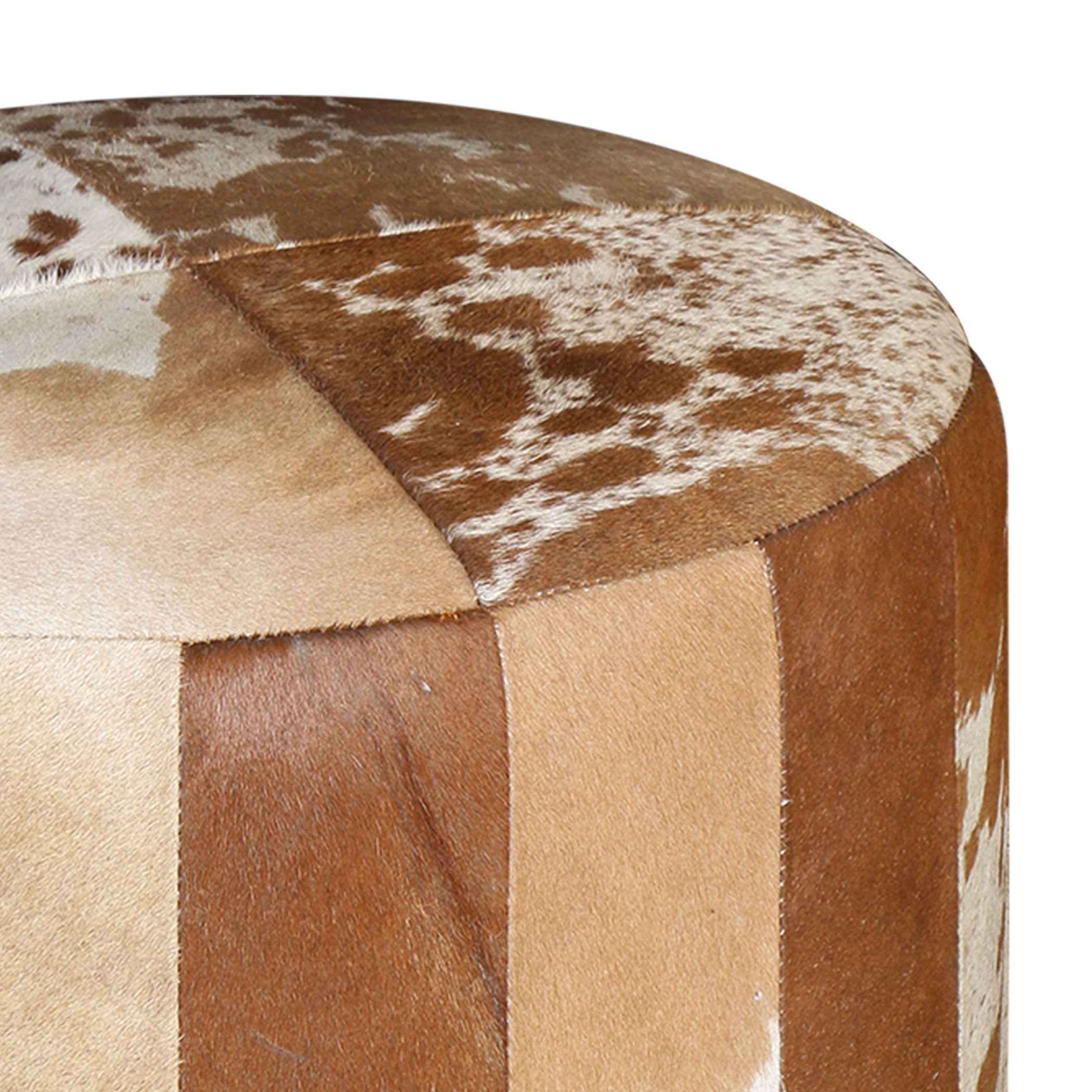 Nola 20" Stool in Brown Hair on Hide - Image 4