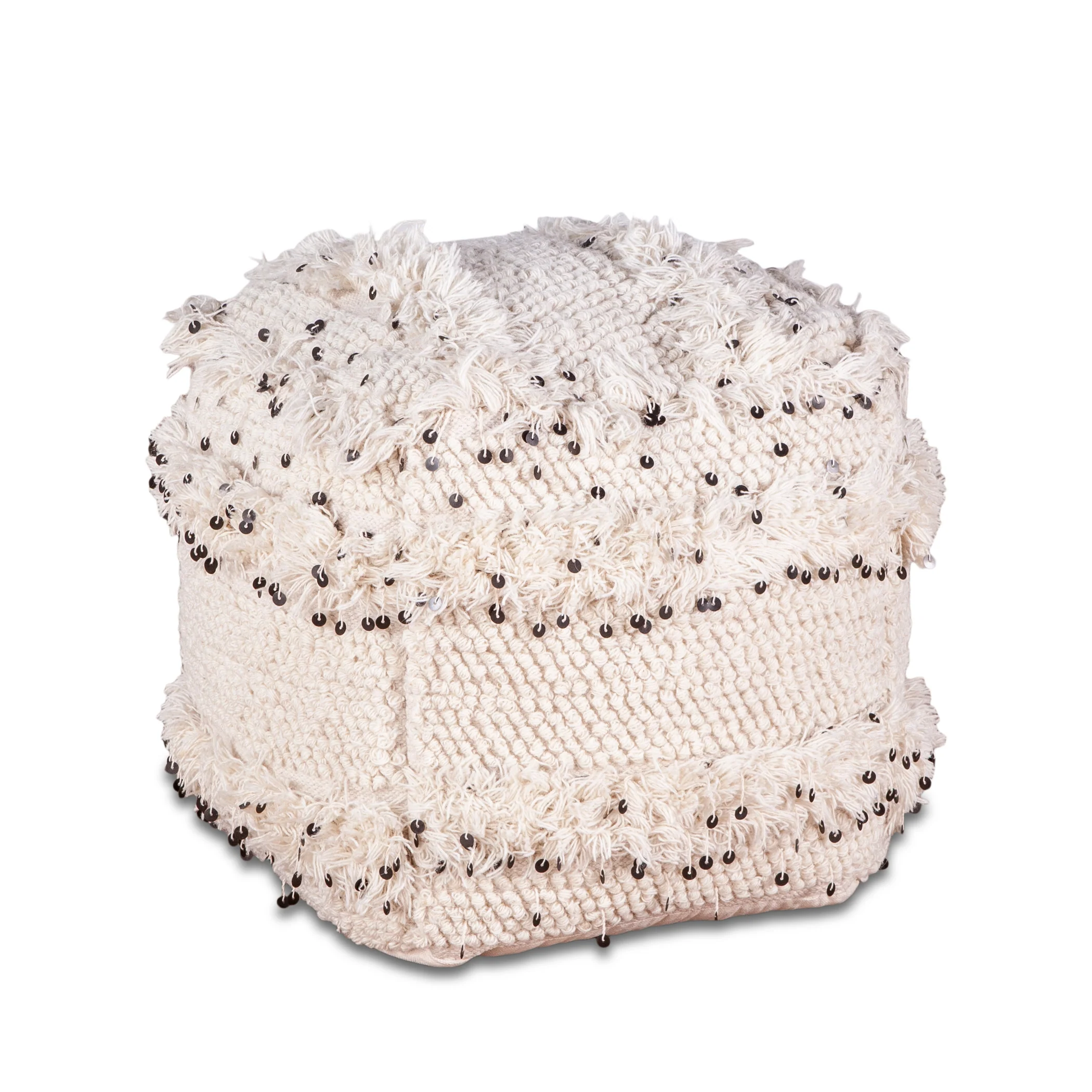 Marrakech 18" Accent Ottoman in Moroccan Sequined - Image 6